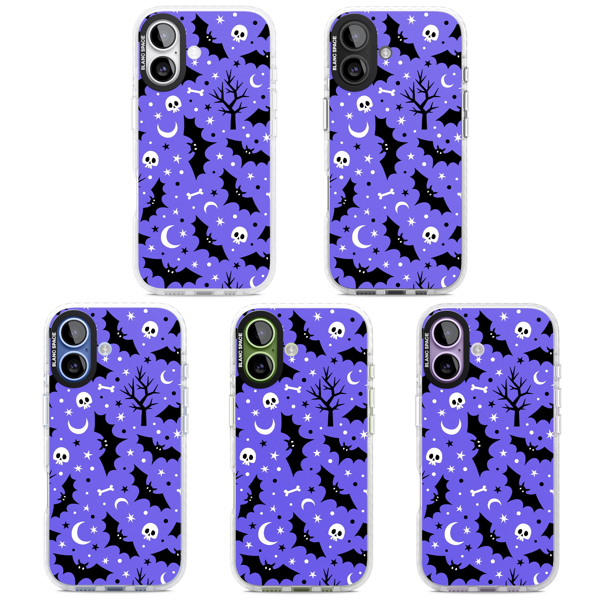 Bats N' Bones Pattern iPhone 17 Impact Pro Clear Phone Case APT Impact Protection