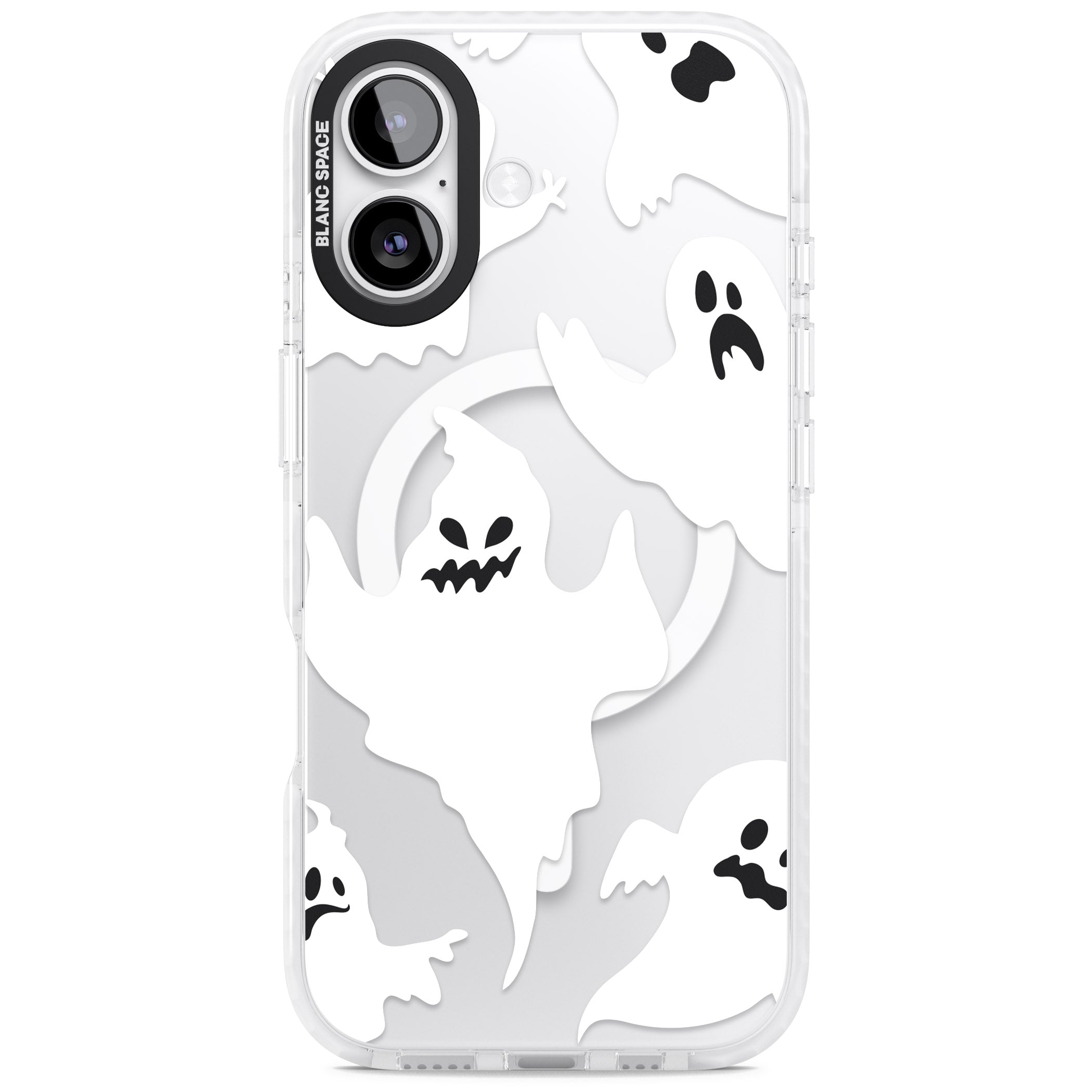 Ghost Pattern iPhone 17 Impact Pro Clear Phone Case