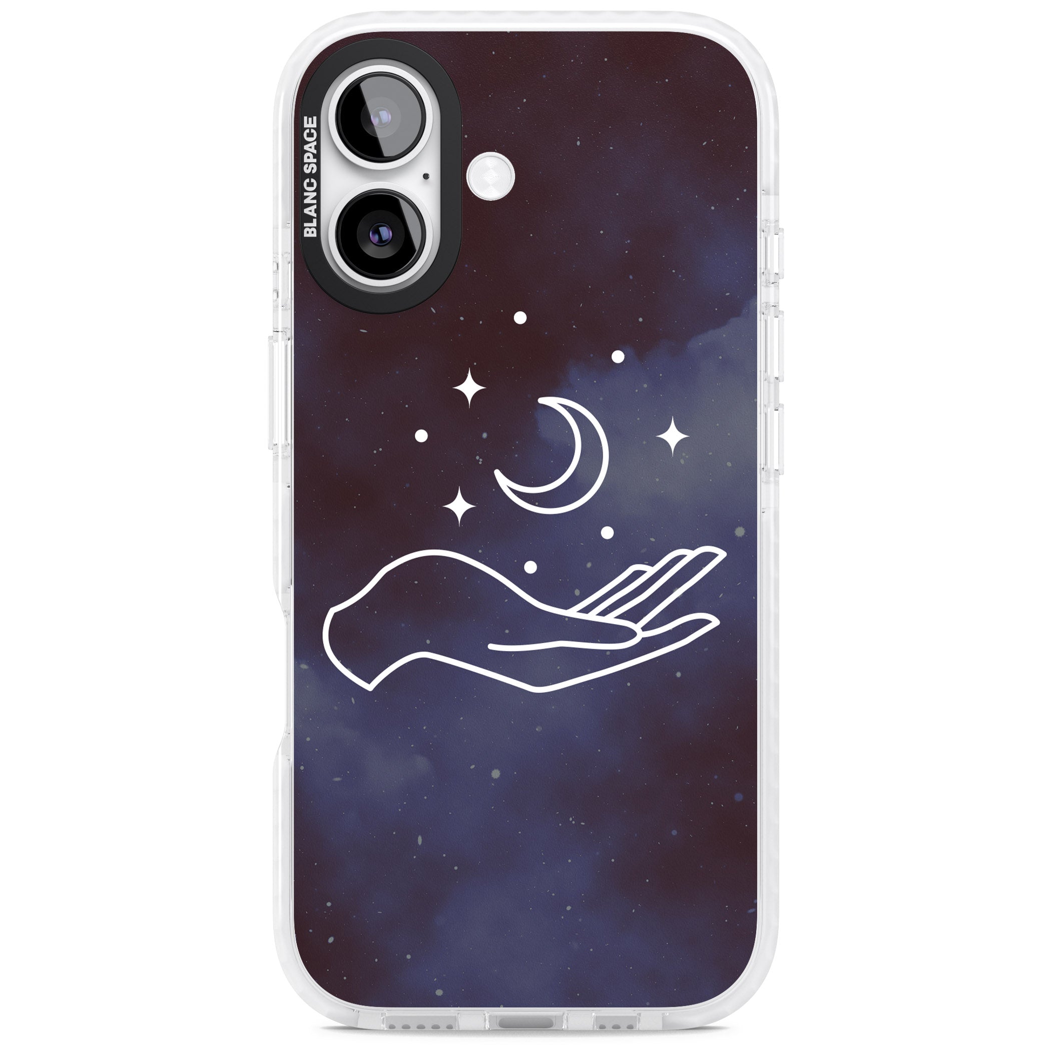 Celestial Hand & Moon iPhone 17 Impact Pro Clear Phone Case