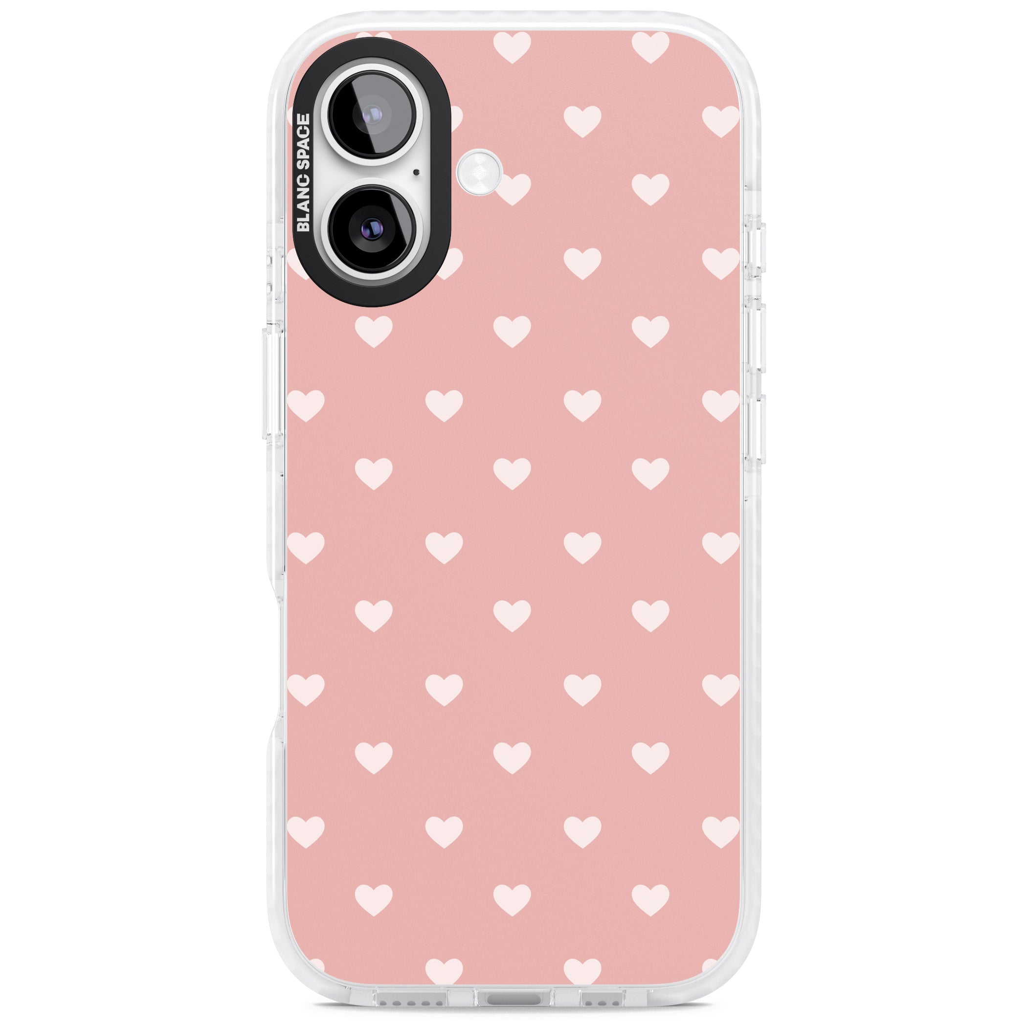 Small Heart Pattern: Pink iPhone 17 Impact Pro Clear Phone Case