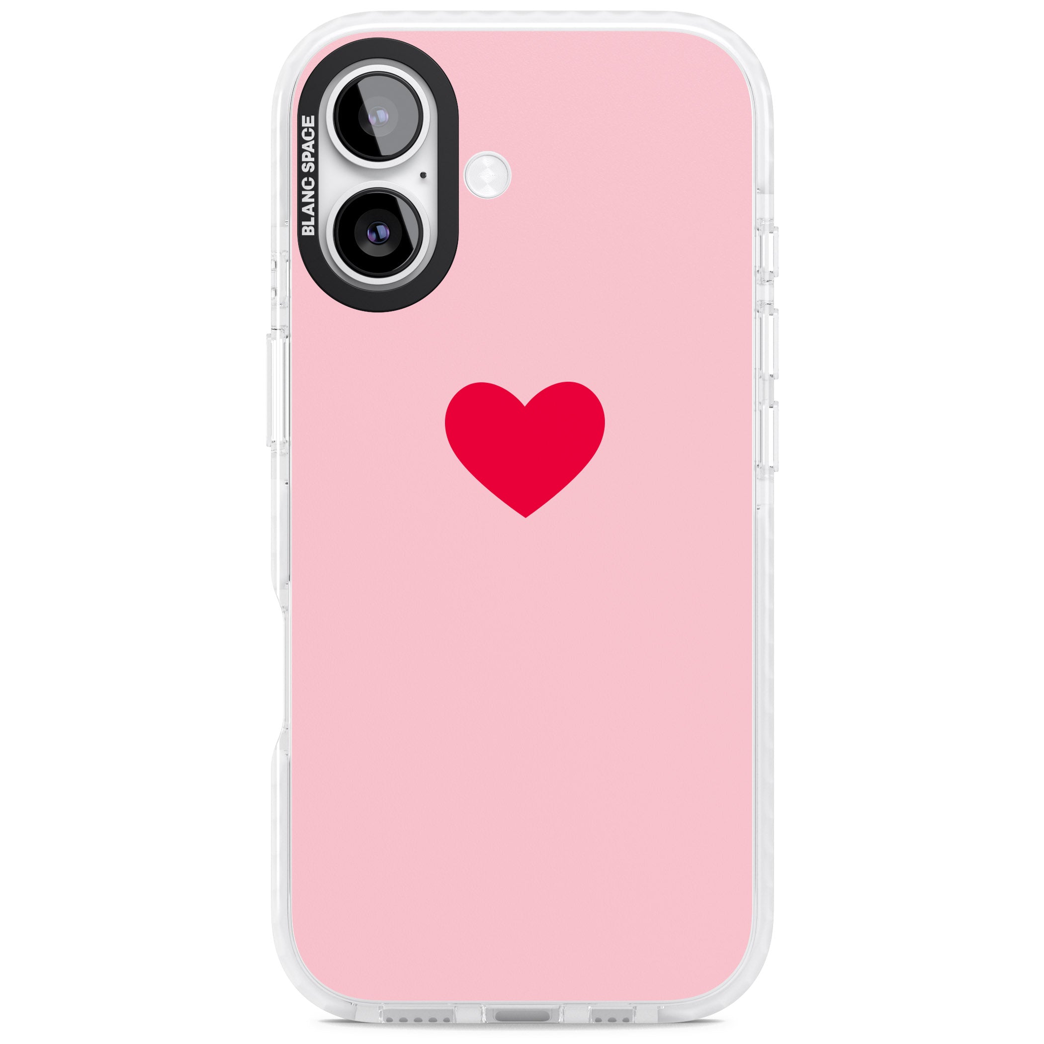 Red & Pink Heart iPhone 17 Impact Pro Clear Phone Case
