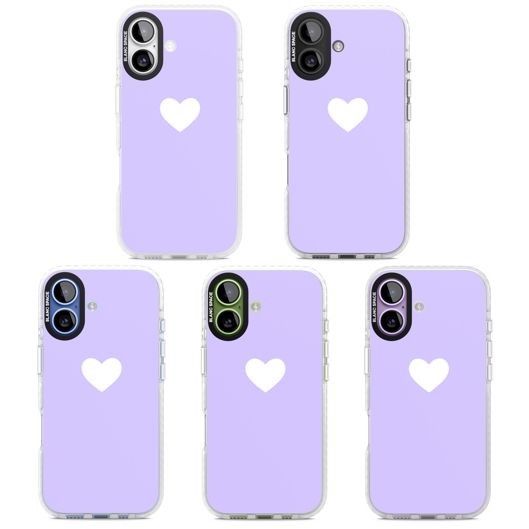 Pale Purple Heart iPhone 17 Impact Pro Clear Phone Case APT Impact Protection