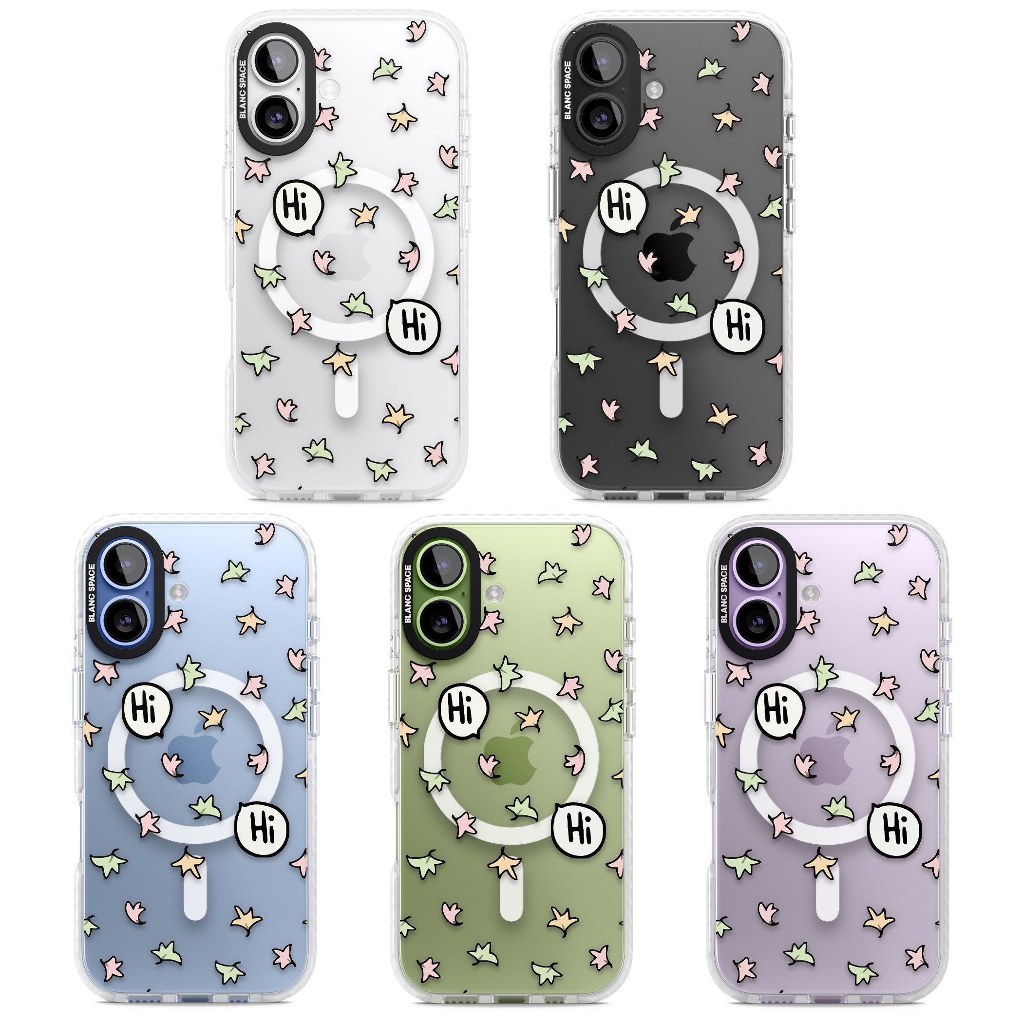 Heartstopper Leaves Pattern iPhone 17 Impact Pro Clear Phone Case APT Impact Protection