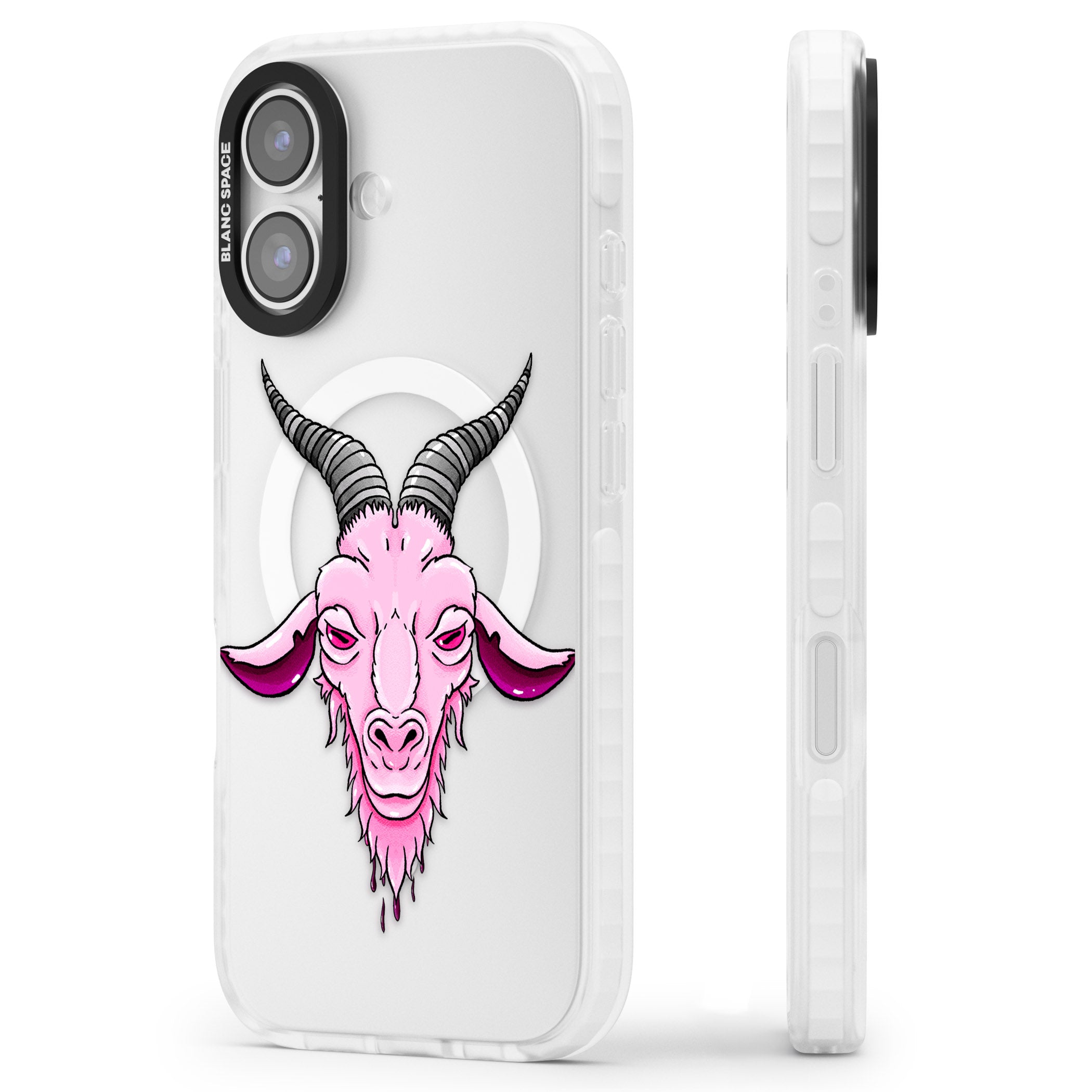 Ba Phomet iPhone 17 Impact Pro Clear Phone Case Side Profile