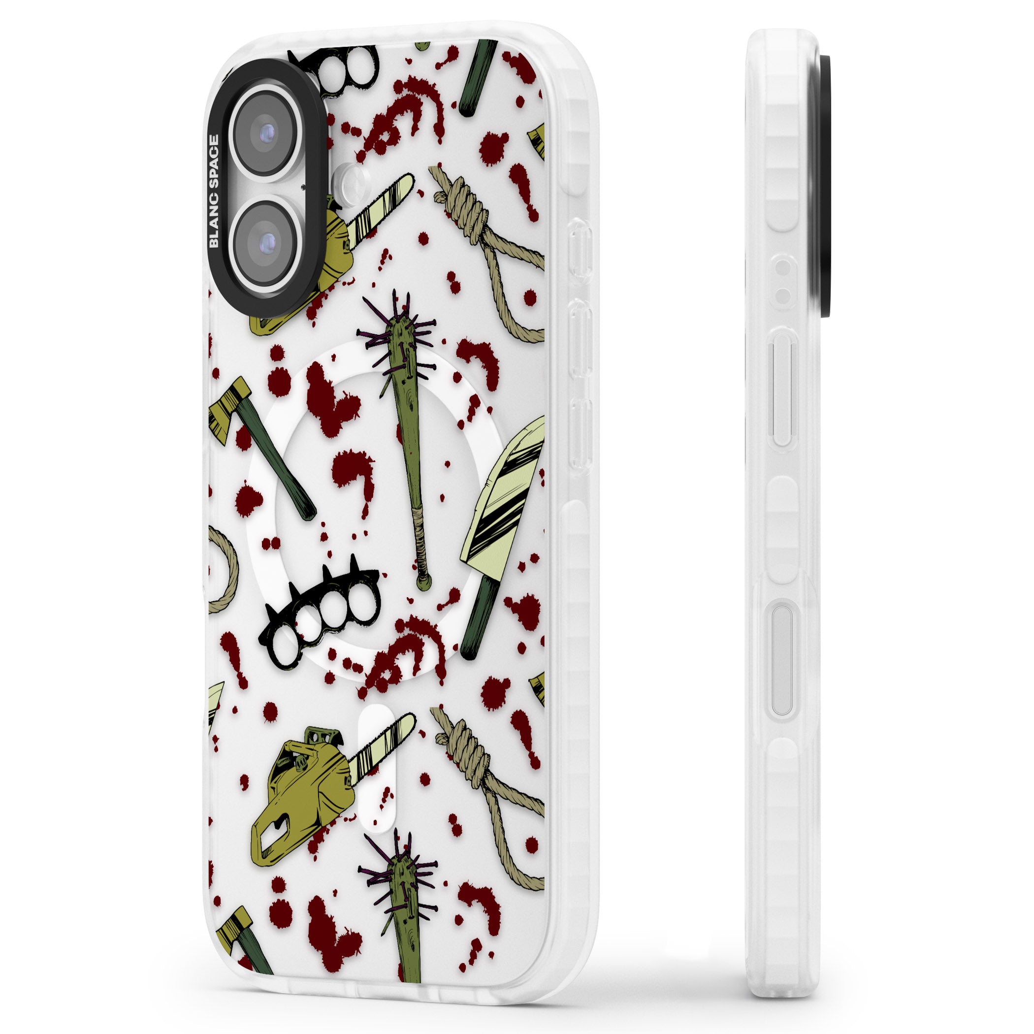 Movie Massacre iPhone 17 Impact Pro Clear Phone Case Side Profile
