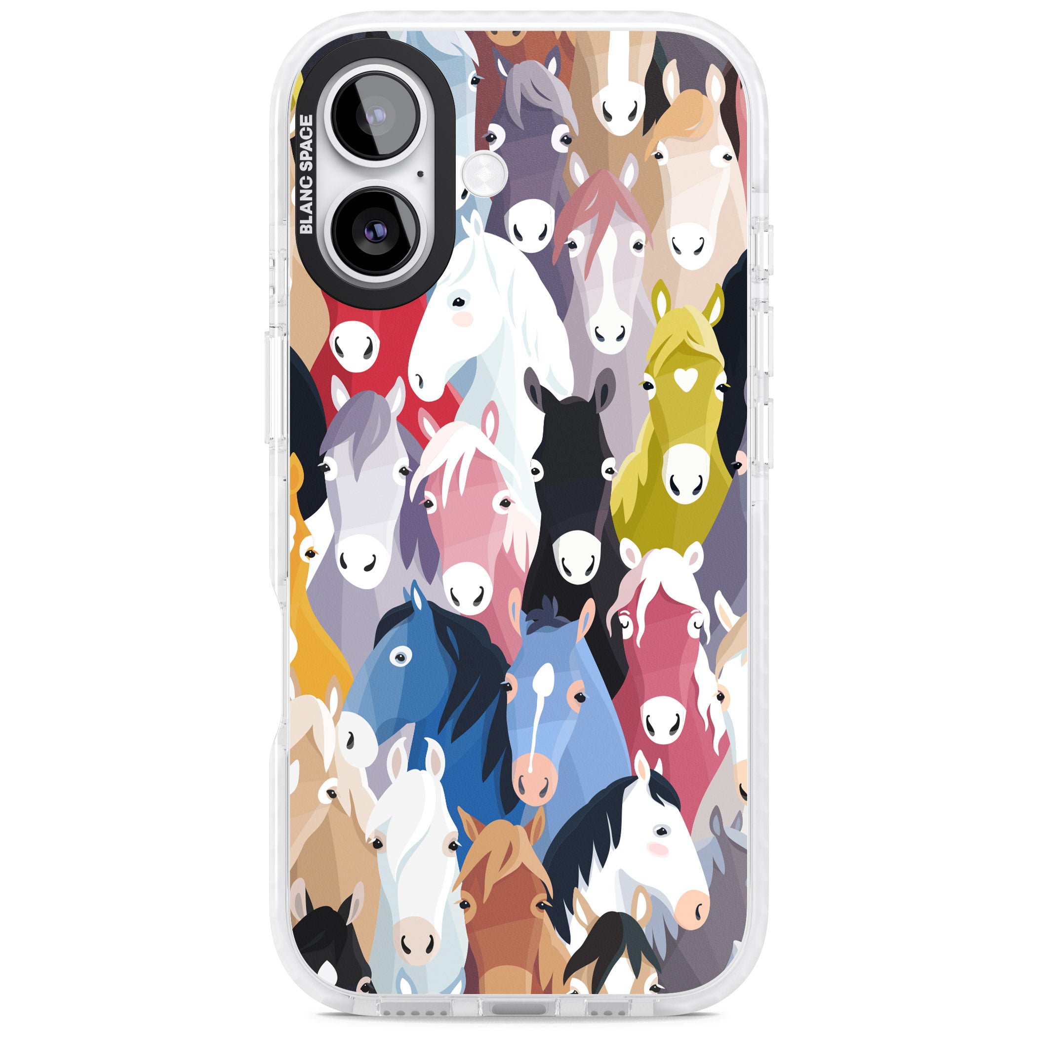Colourful Horse Pattern iPhone 17 Impact Pro Clear Phone Case