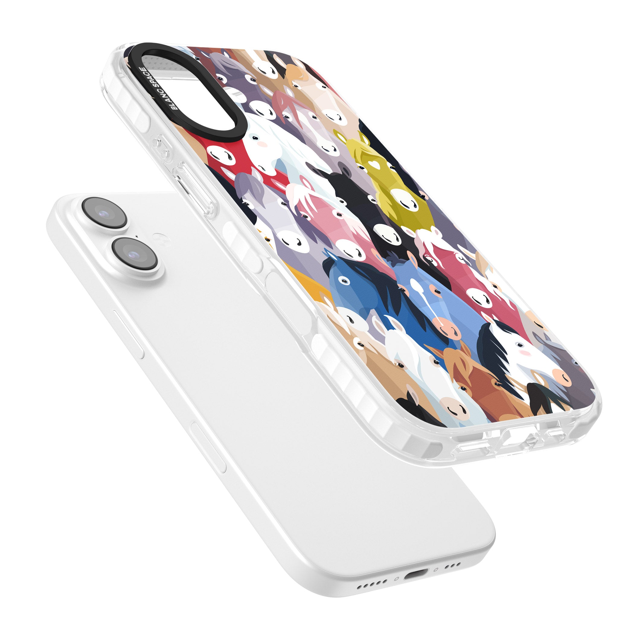 Colourful Horse Pattern iPhone 17 Impact Pro Clear Phone Case Colours