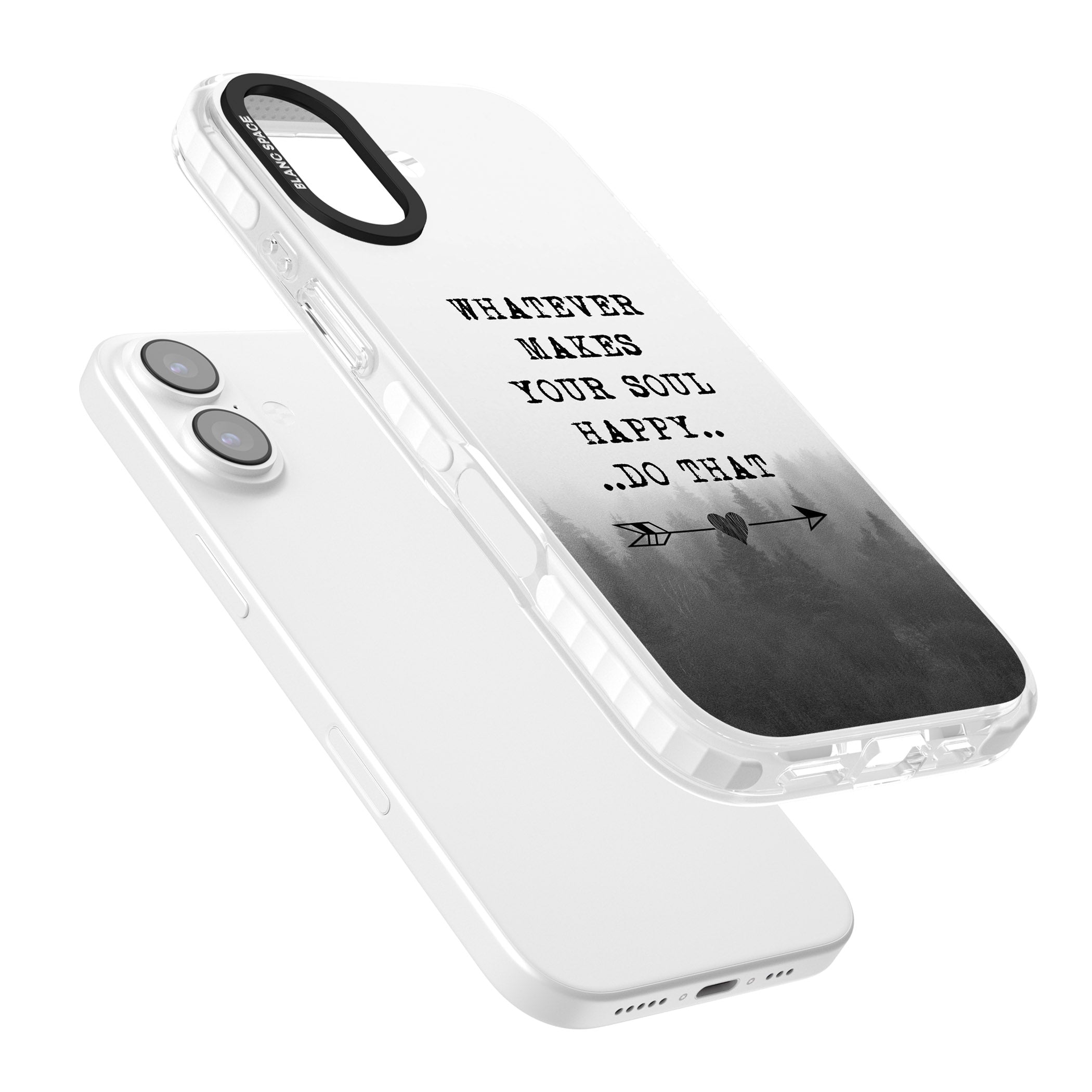 Whatever Makes Your Soul Quote iPhone 17 Impact Pro Clear Phone Case Colours