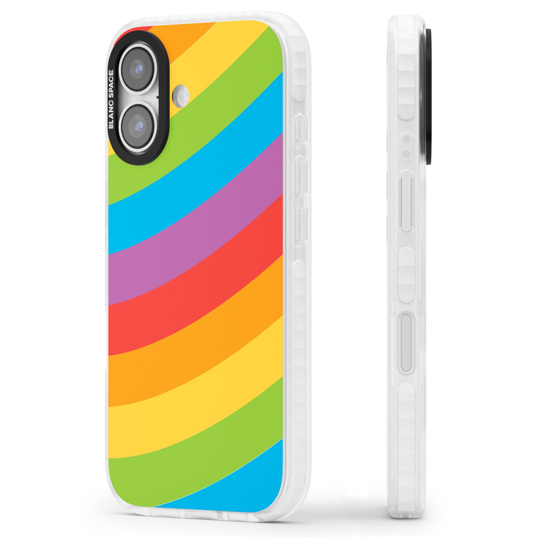Lucky Rainbow iPhone 17 Impact Pro Clear Phone Case Side Profile
