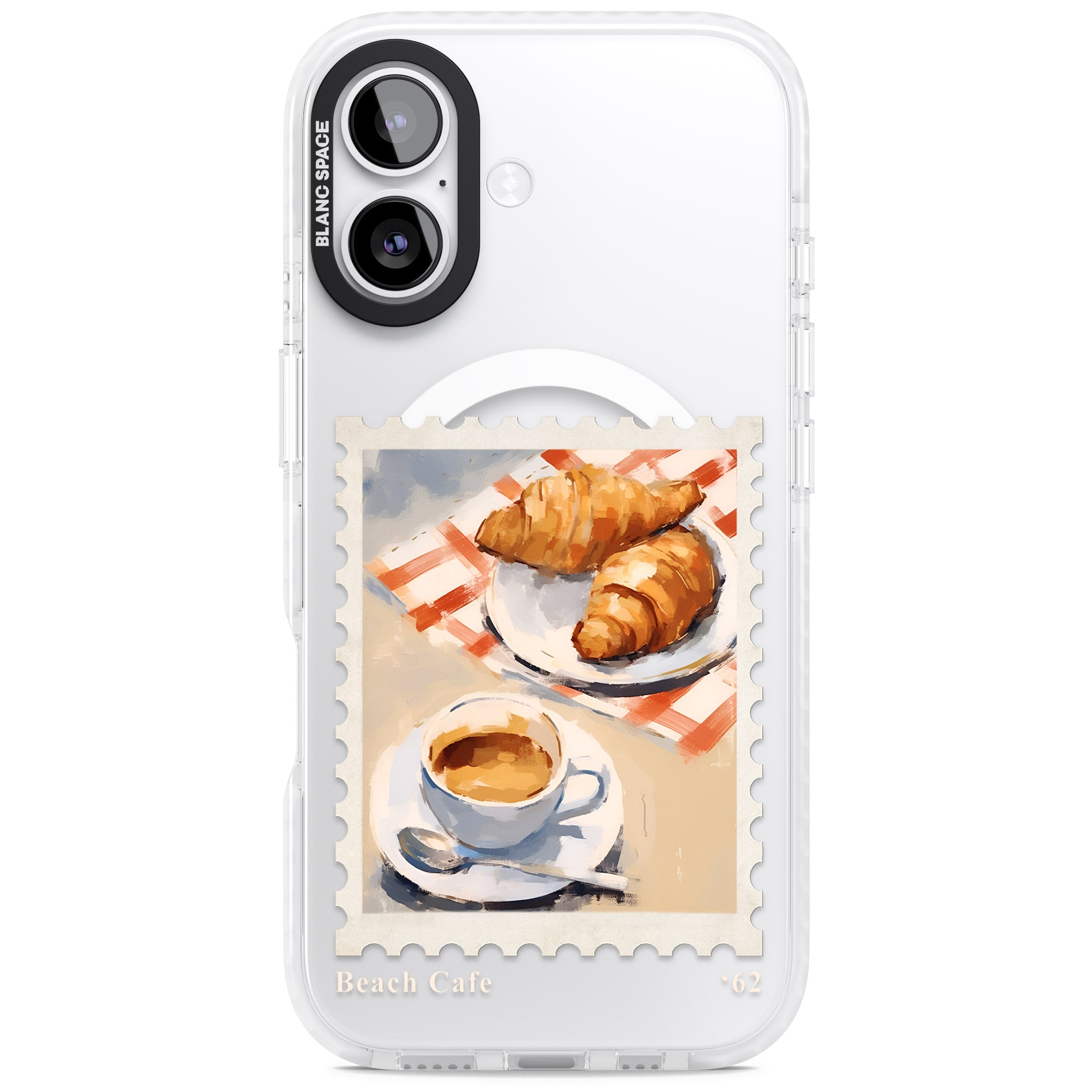 Cafe Stamp iPhone 17 Impact Pro Clear Phone Case