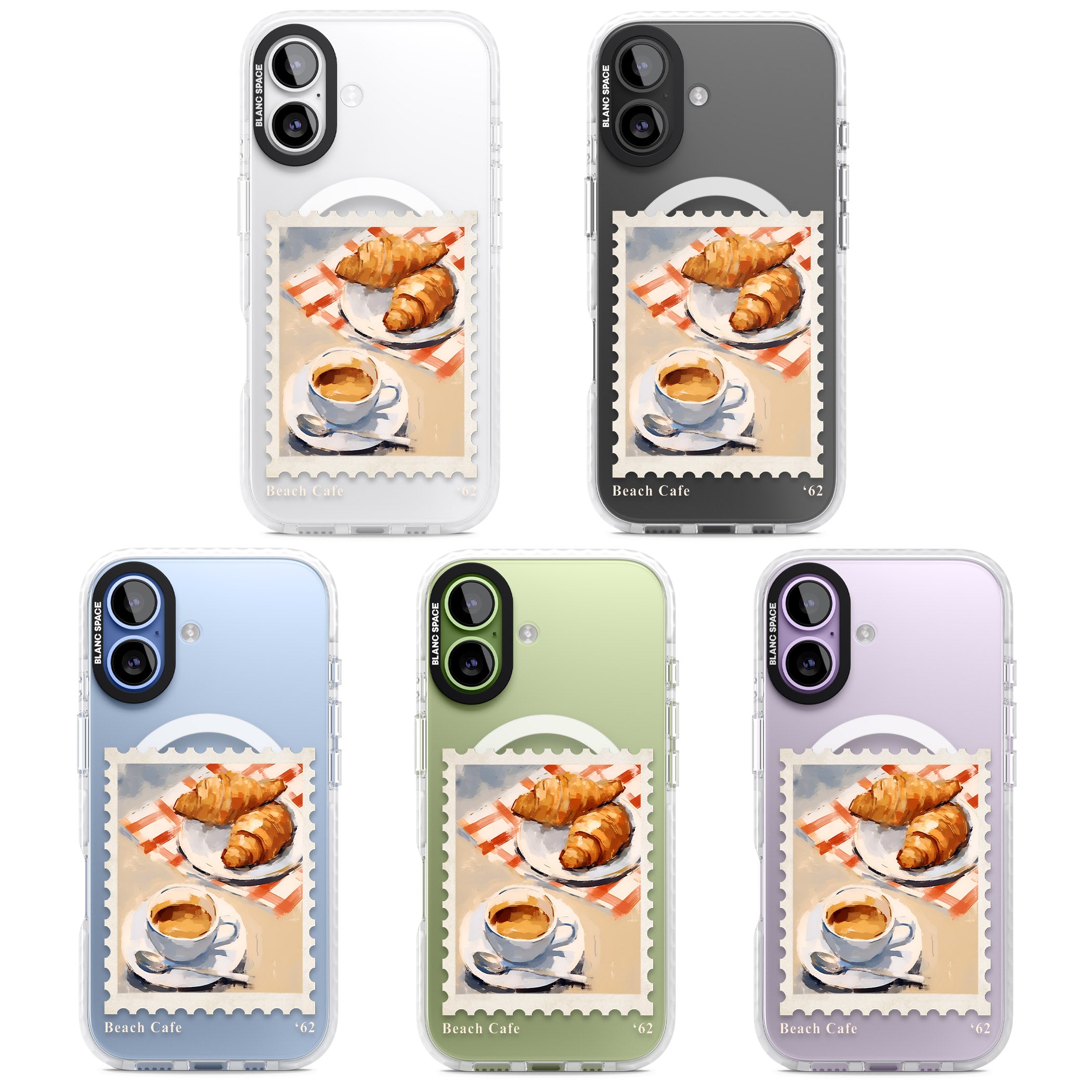 Cafe Stamp iPhone 17 Impact Pro Clear Phone Case APT Impact Protection