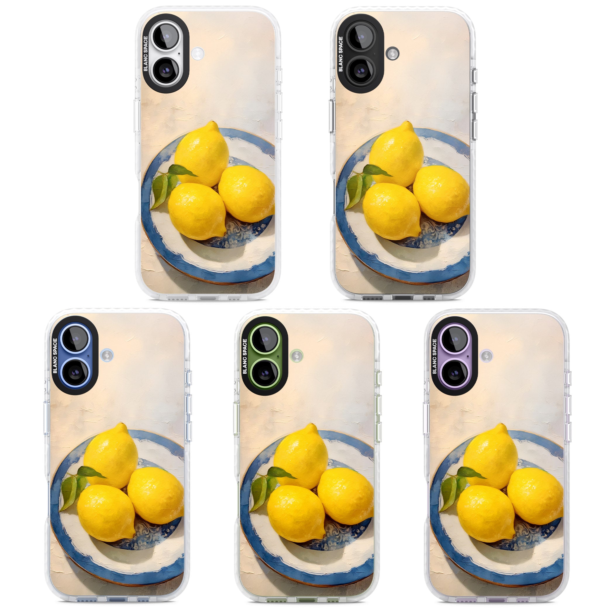 Lemons on Porcelain iPhone 17 Impact Pro Clear Phone Case APT Impact Protection