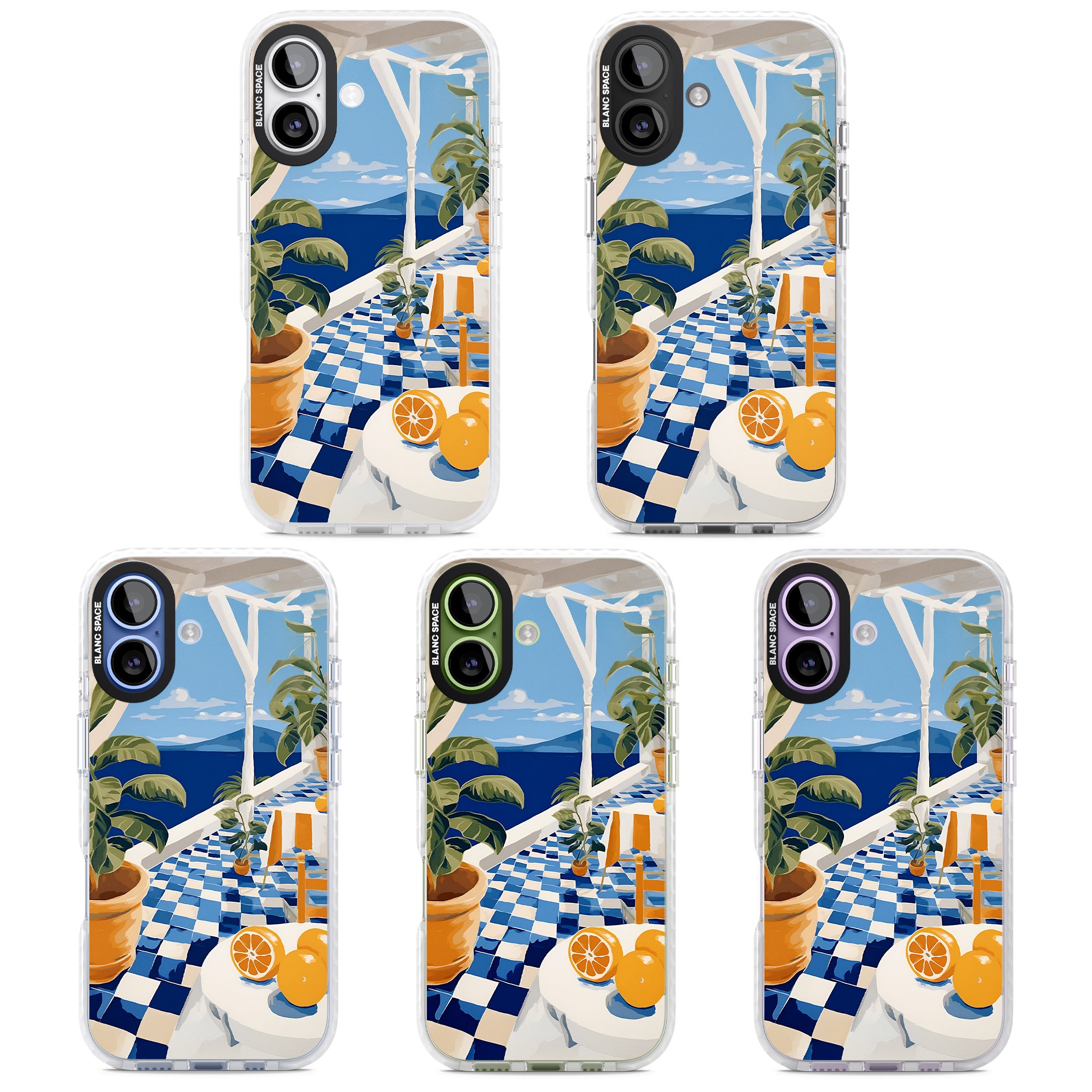 Greek Balcony iPhone 17 Impact Pro Clear Phone Case APT Impact Protection