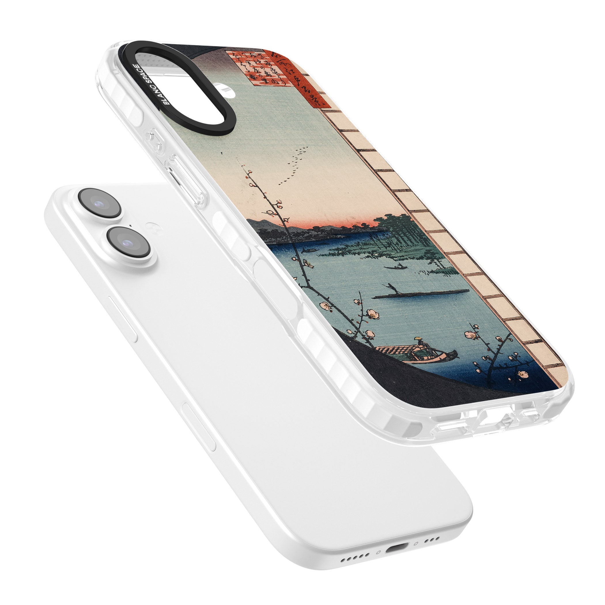 Vintage Japanese Illustrations Lake At Sunset iPhone 17 Impact Pro Clear Phone Case Colours