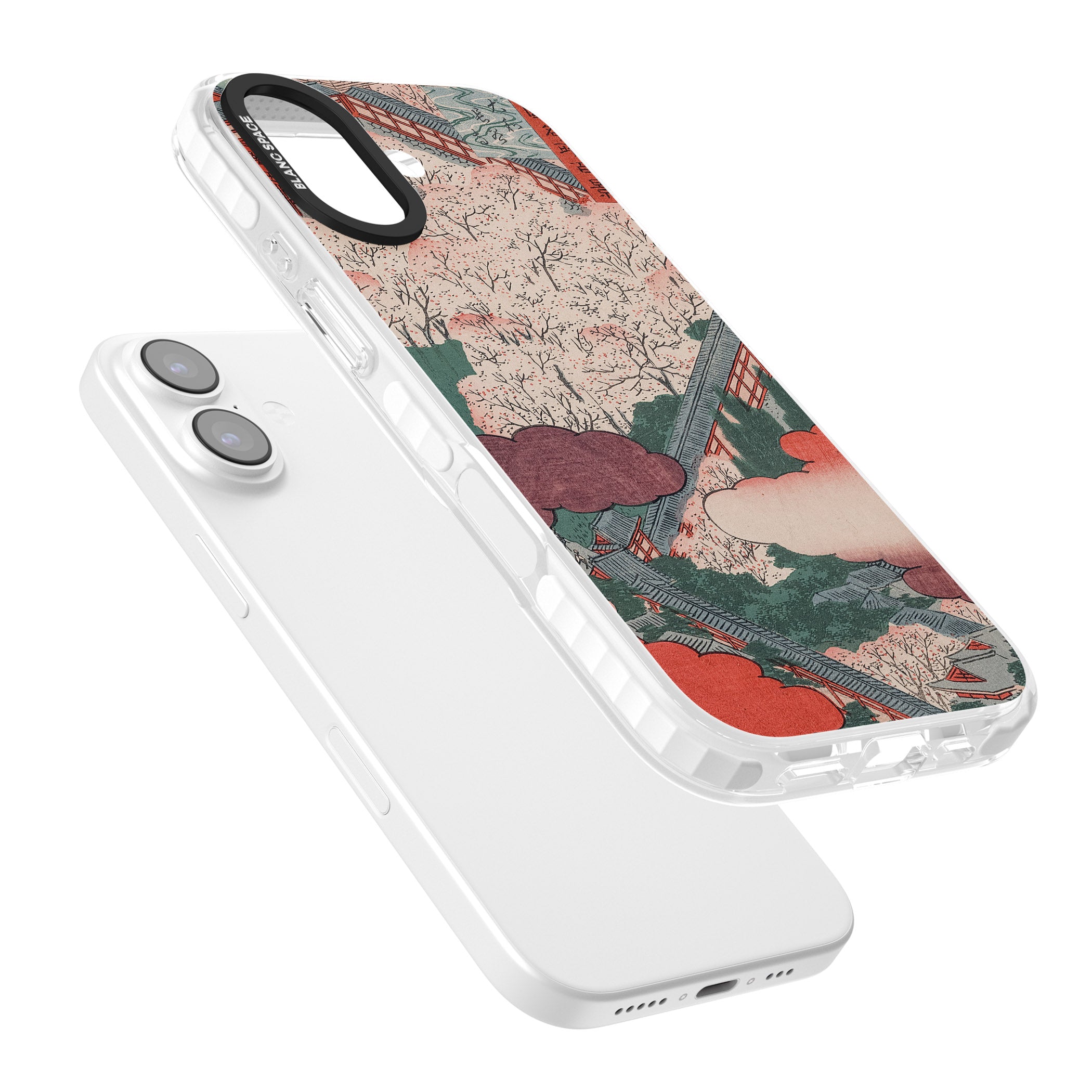 Vintage Japanese Illustrations Japanese City iPhone 17 Impact Pro Clear Phone Case Colours