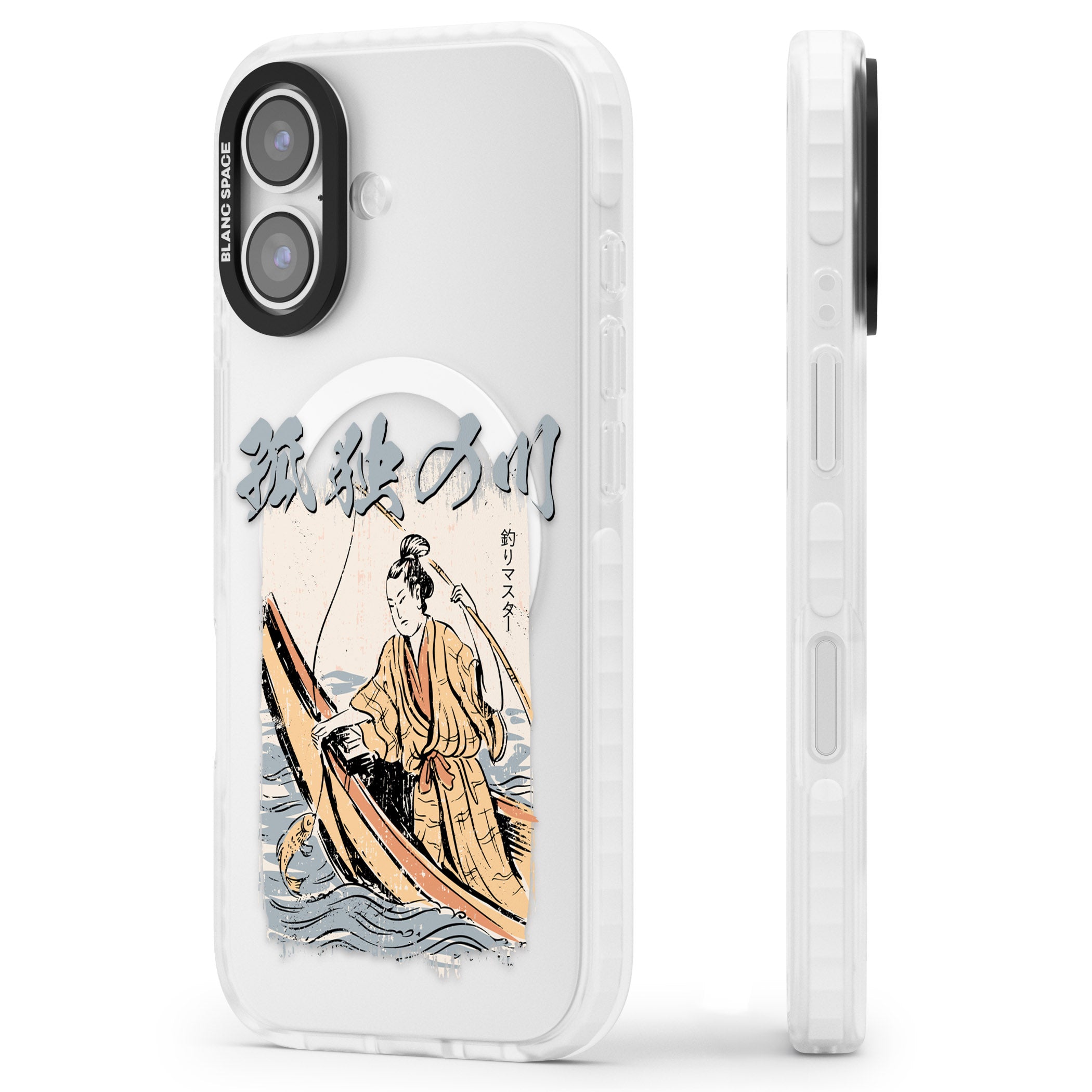 Japanese River iPhone 17 Impact Pro Clear Phone Case Side Profile