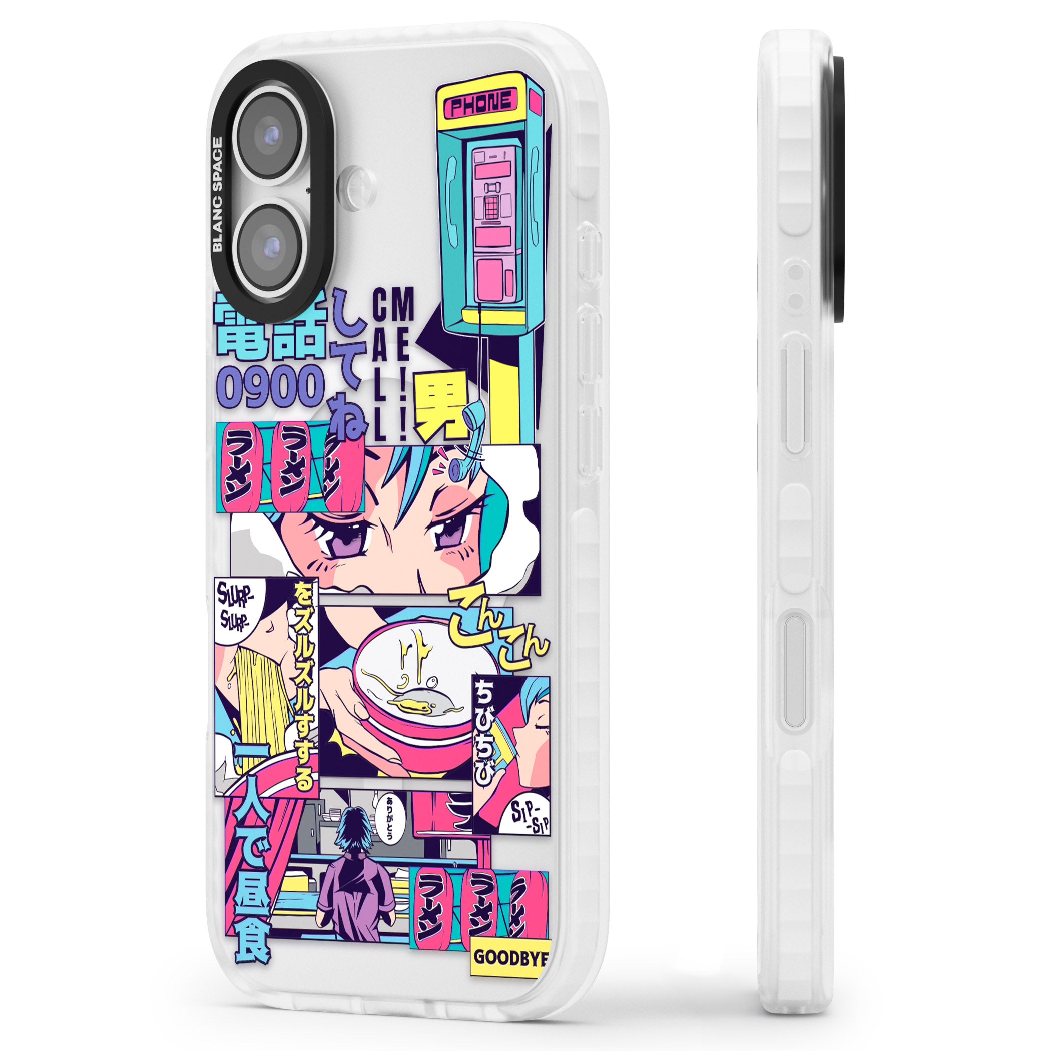 Vibrant Anime Comic iPhone 17 Impact Pro Clear Phone Case Side Profile