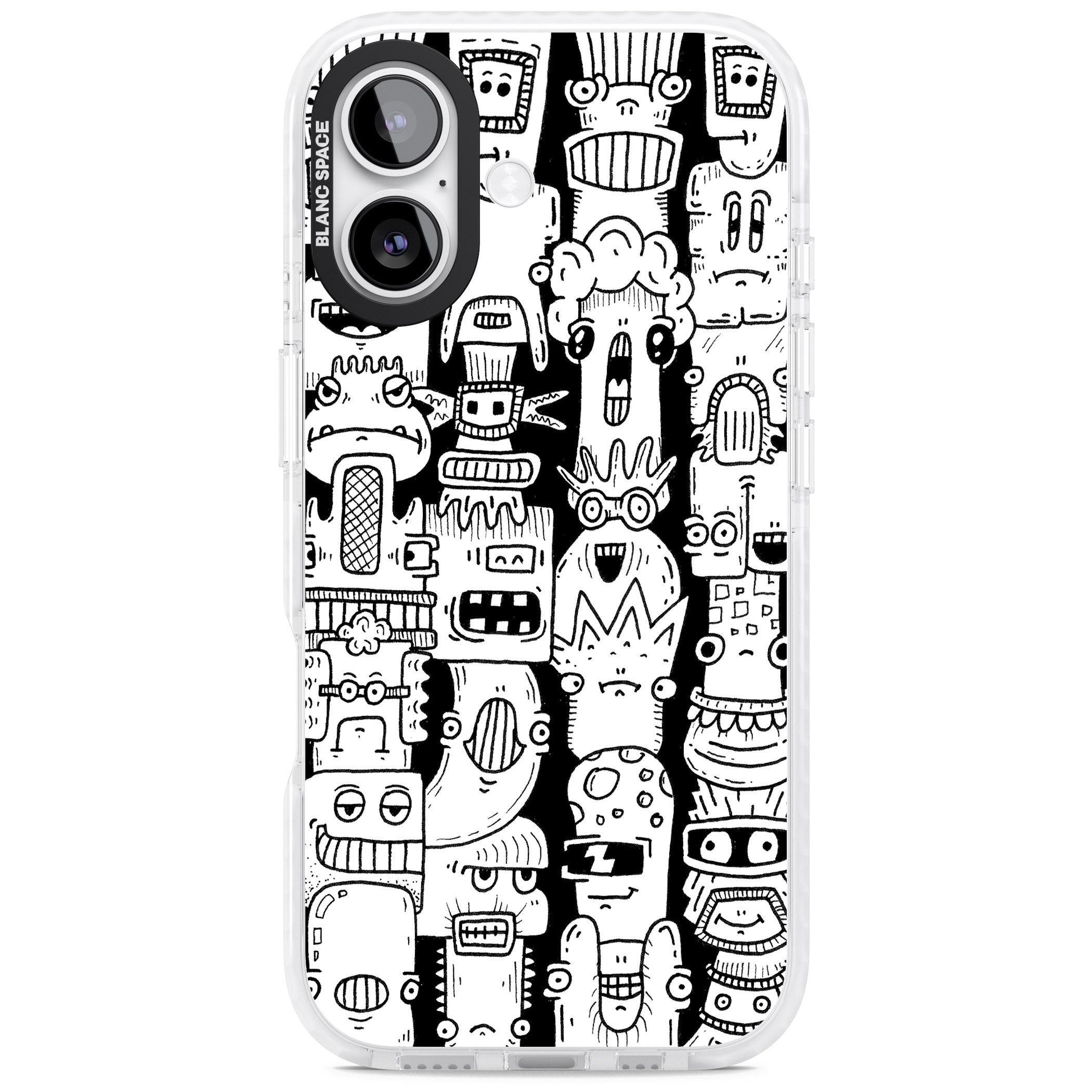 Monochrome Heads iPhone 17 Impact Pro Clear Phone Case