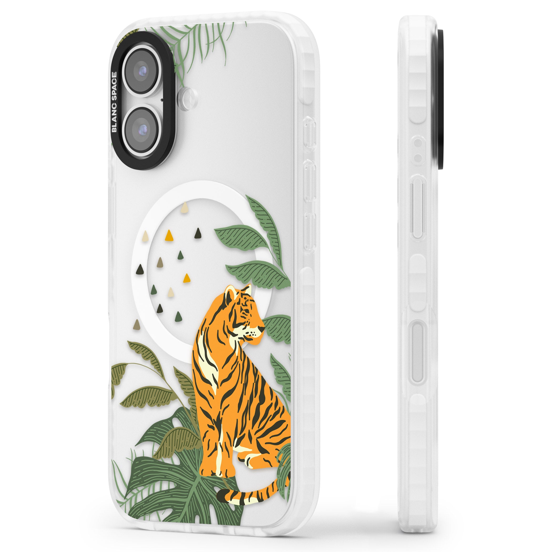 Tiger Jungle iPhone 17 Impact Pro Clear Phone Case Side Profile