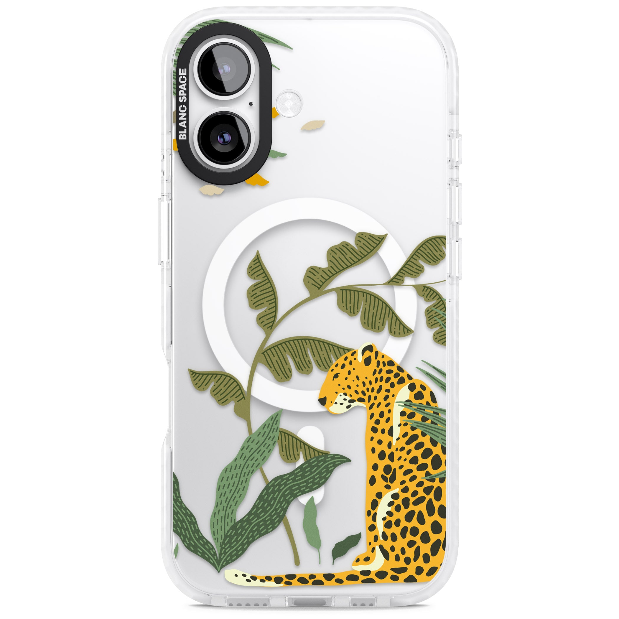 Large Jungle Cat Pattern iPhone 17 Impact Pro Clear Phone Case