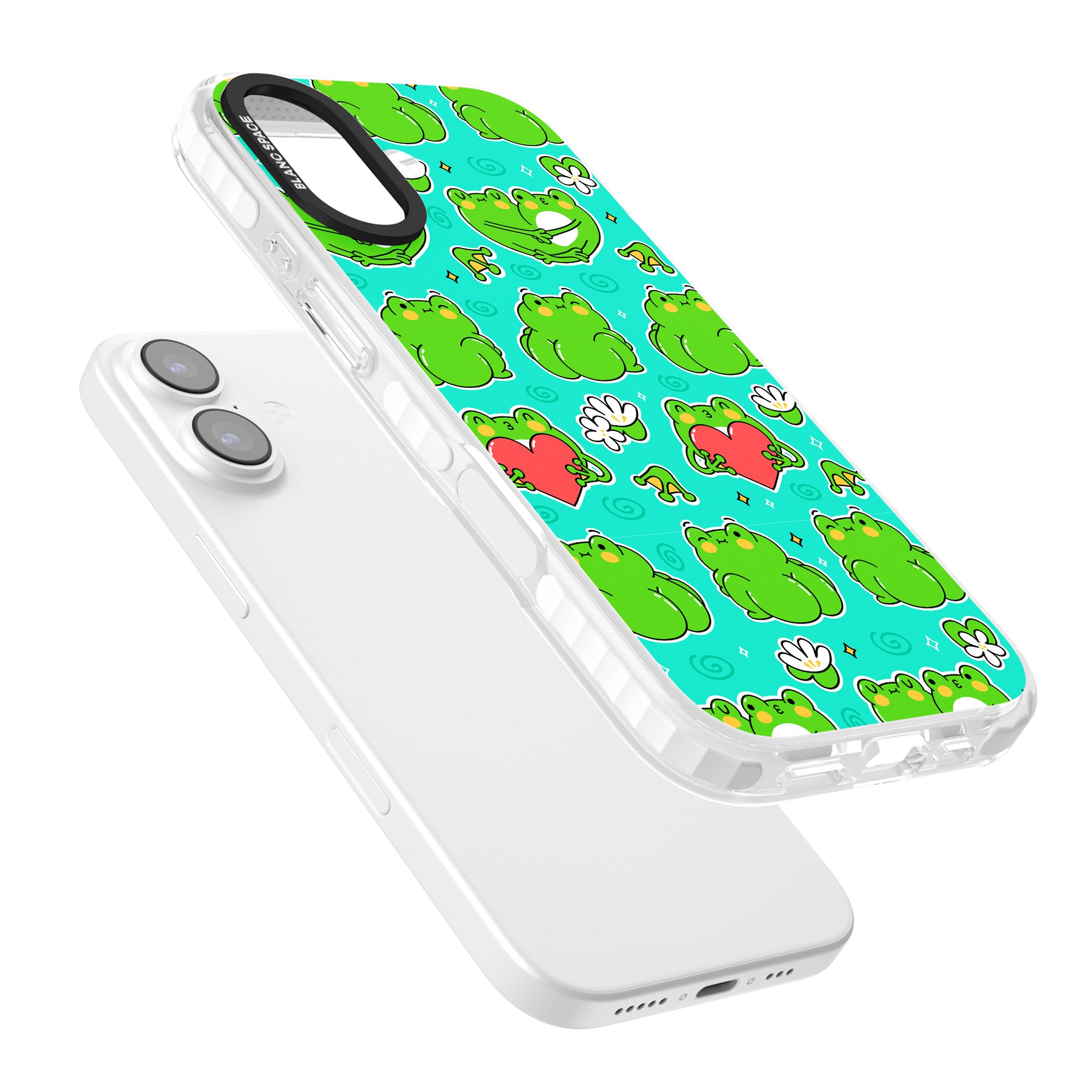 Frog Booty Kawaii Pattern iPhone 17 Impact Pro Clear Phone Case Colours