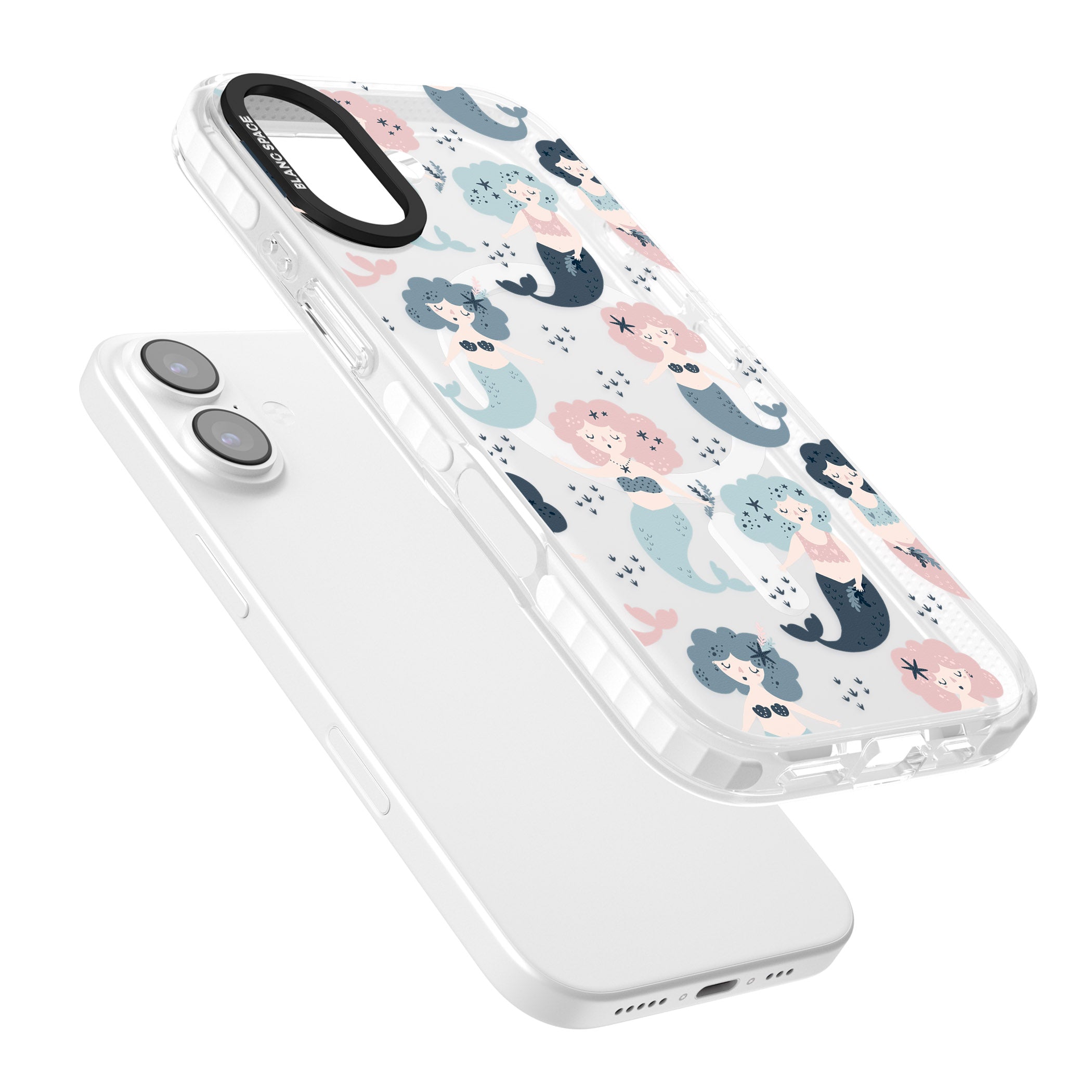 Pastel Mermaids iPhone 17 Impact Pro Clear Phone Case Colours