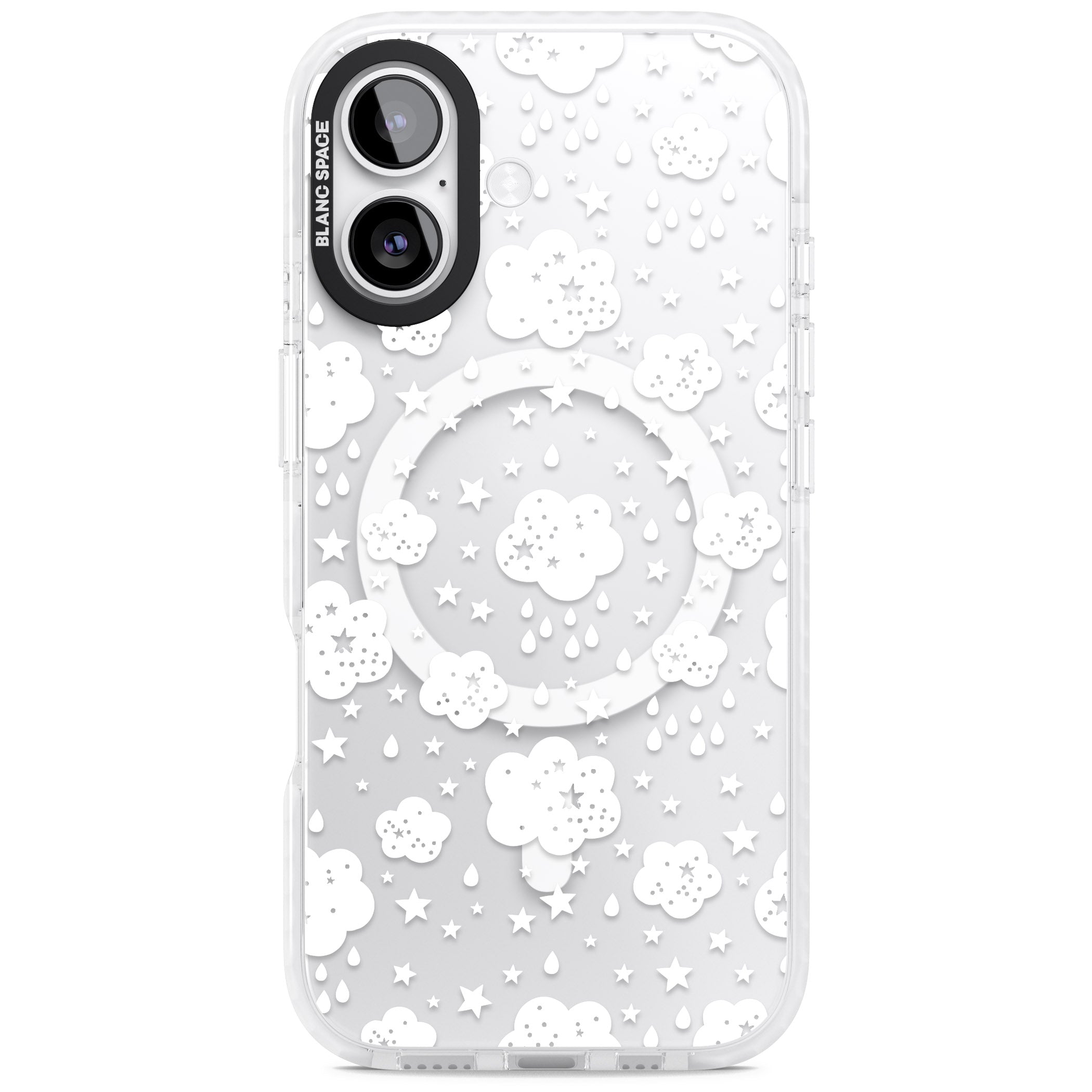 Starry Rain Clouds iPhone 17 Impact Pro Clear Phone Case