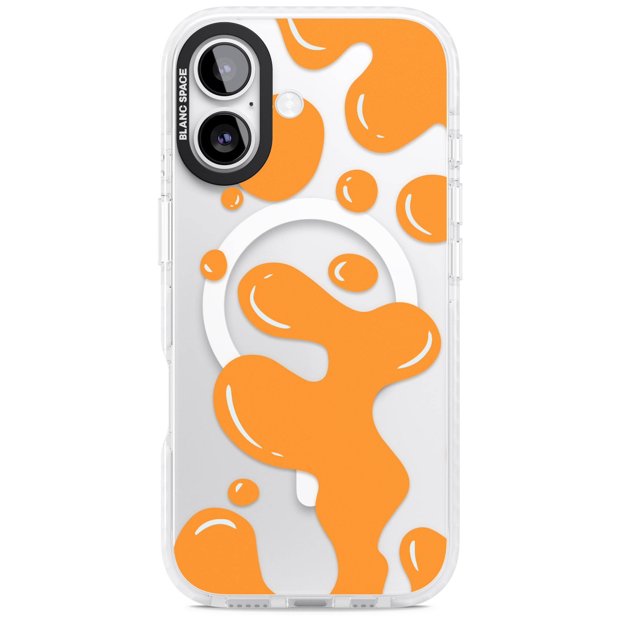 Orange Lava Lamp iPhone 17 Impact Pro Clear Phone Case