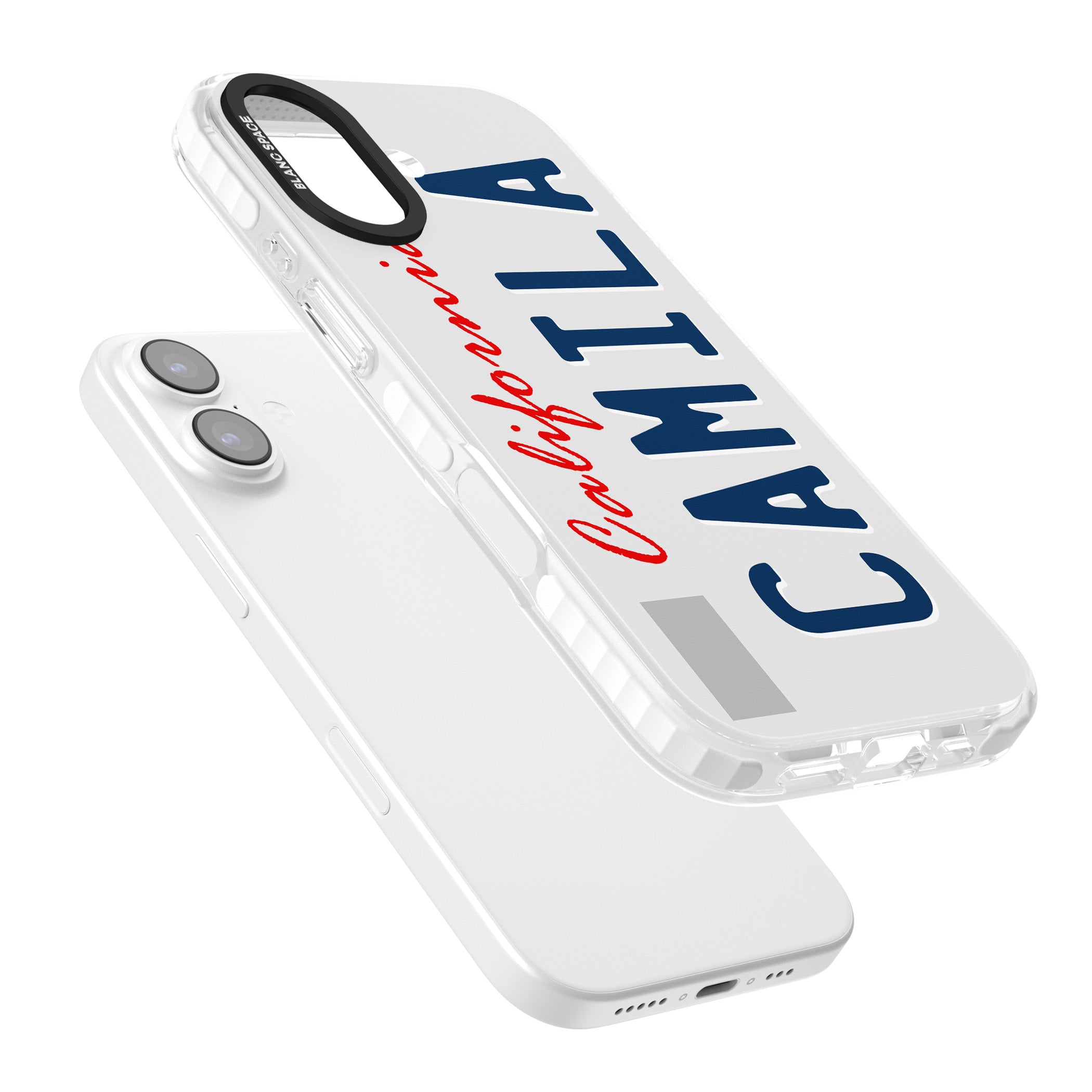 Personalised California License Plate iPhone 17 Impact Pro Clear Phone Case Colours