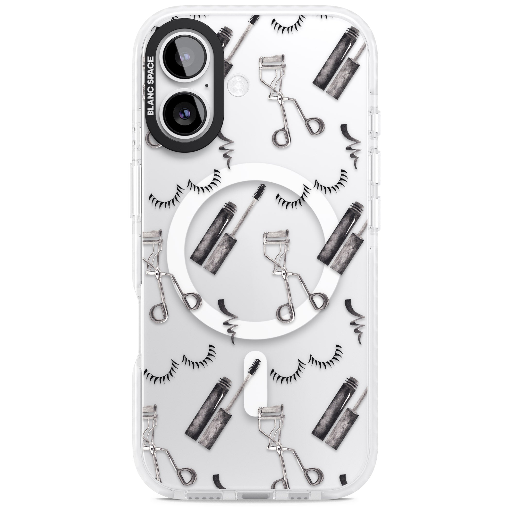 Eyelash Makeup Pattern iPhone 17 Impact Pro Clear Phone Case