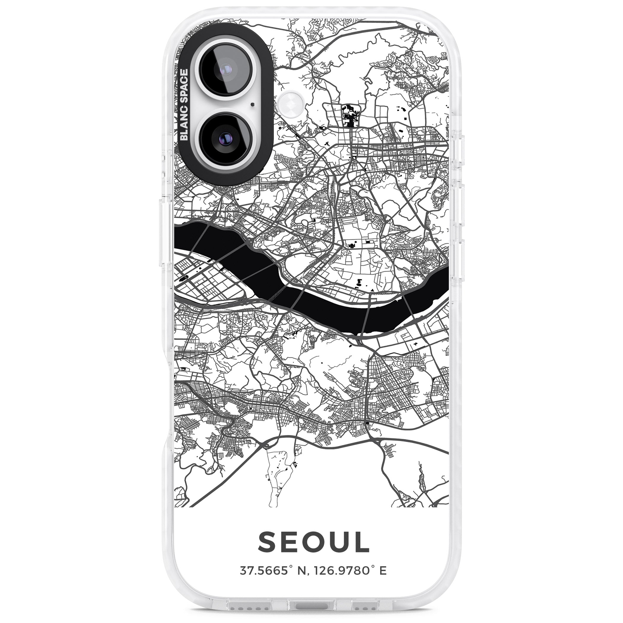 Seoul City Map iPhone 17 Impact Pro Clear Phone Case