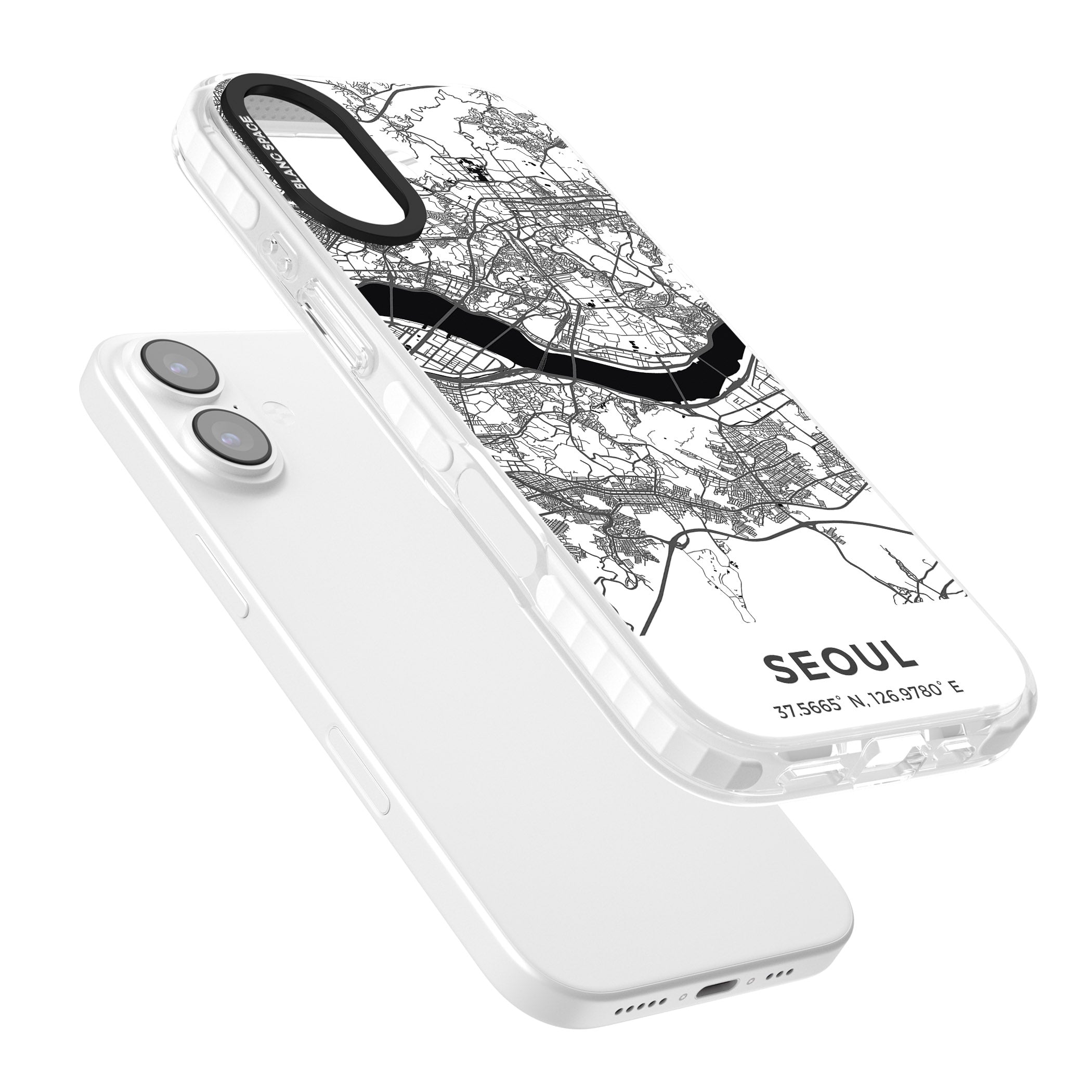 Seoul City Map iPhone 17 Impact Pro Clear Phone Case Colours