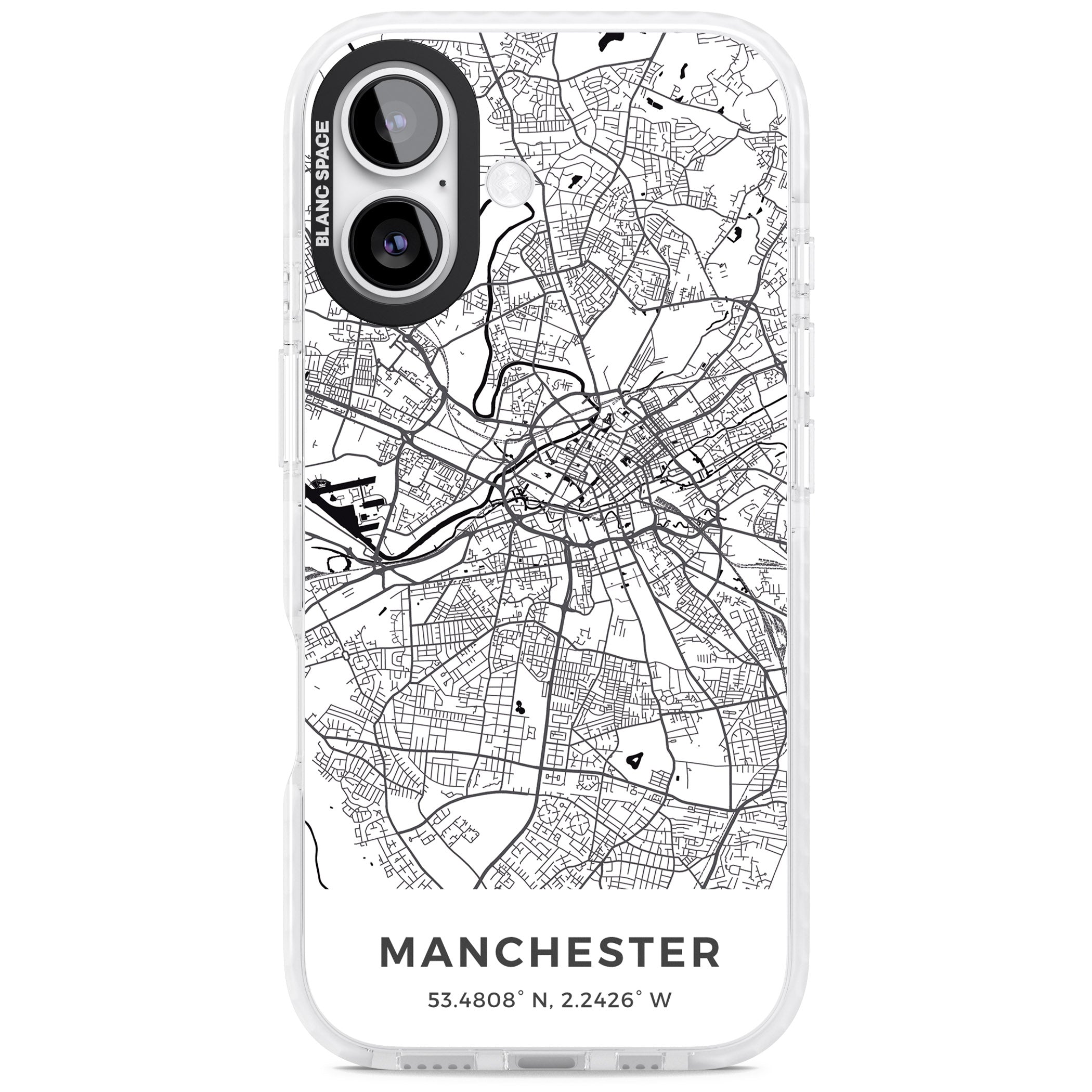 Manchester Map iPhone 17 Impact Pro Clear Phone Case