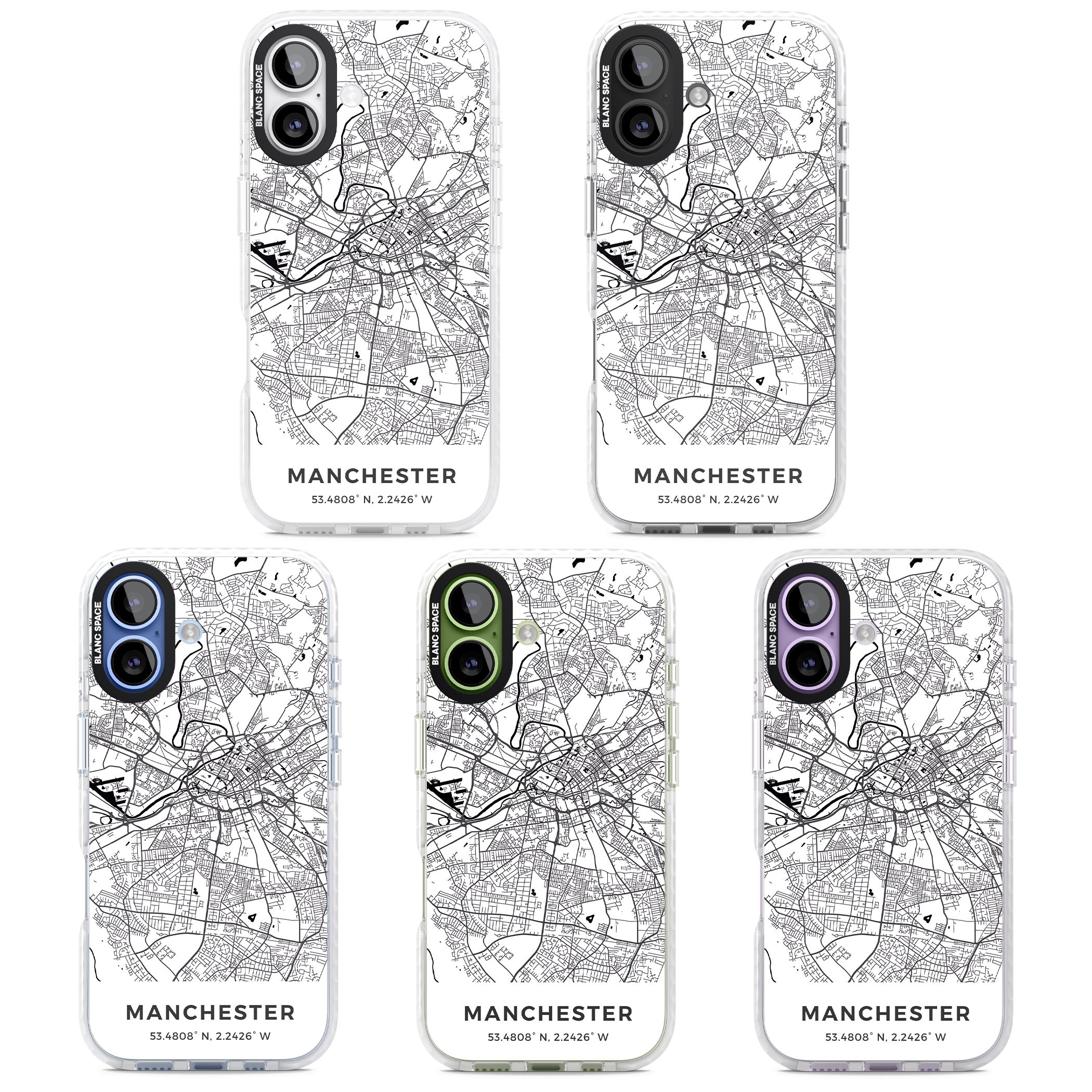 Manchester Map iPhone 17 Impact Pro Clear Phone Case APT Impact Protection