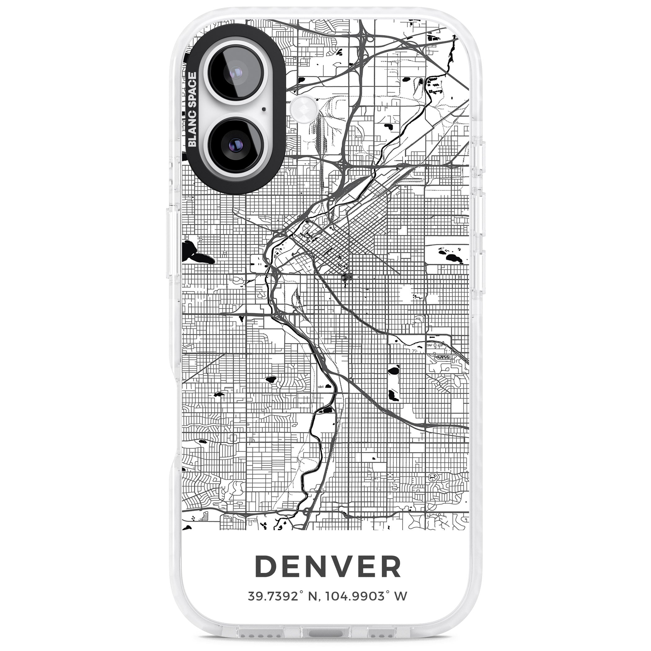Denver Map iPhone 17 Impact Pro Clear Phone Case