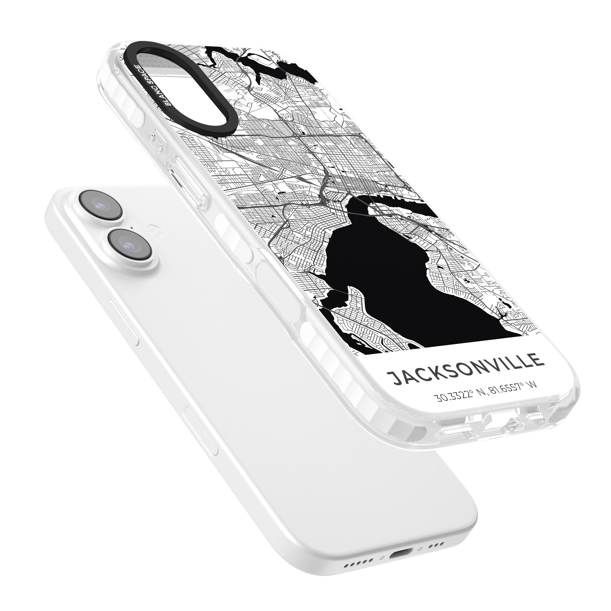 Jacksonville Map iPhone 17 Impact Pro Clear Phone Case Colours