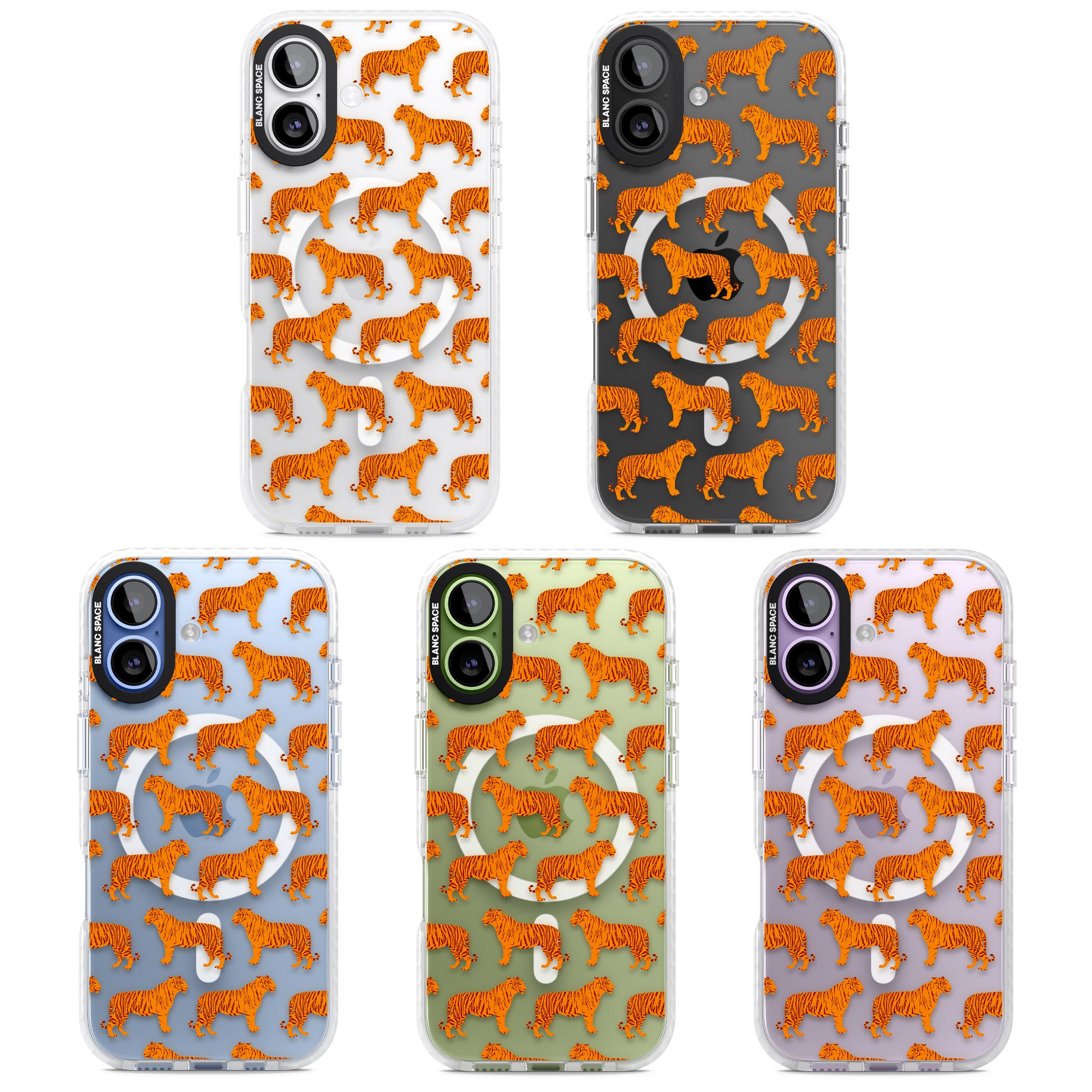 Tiger Pattern iPhone 17 Impact Pro Clear Phone Case APT Impact Protection