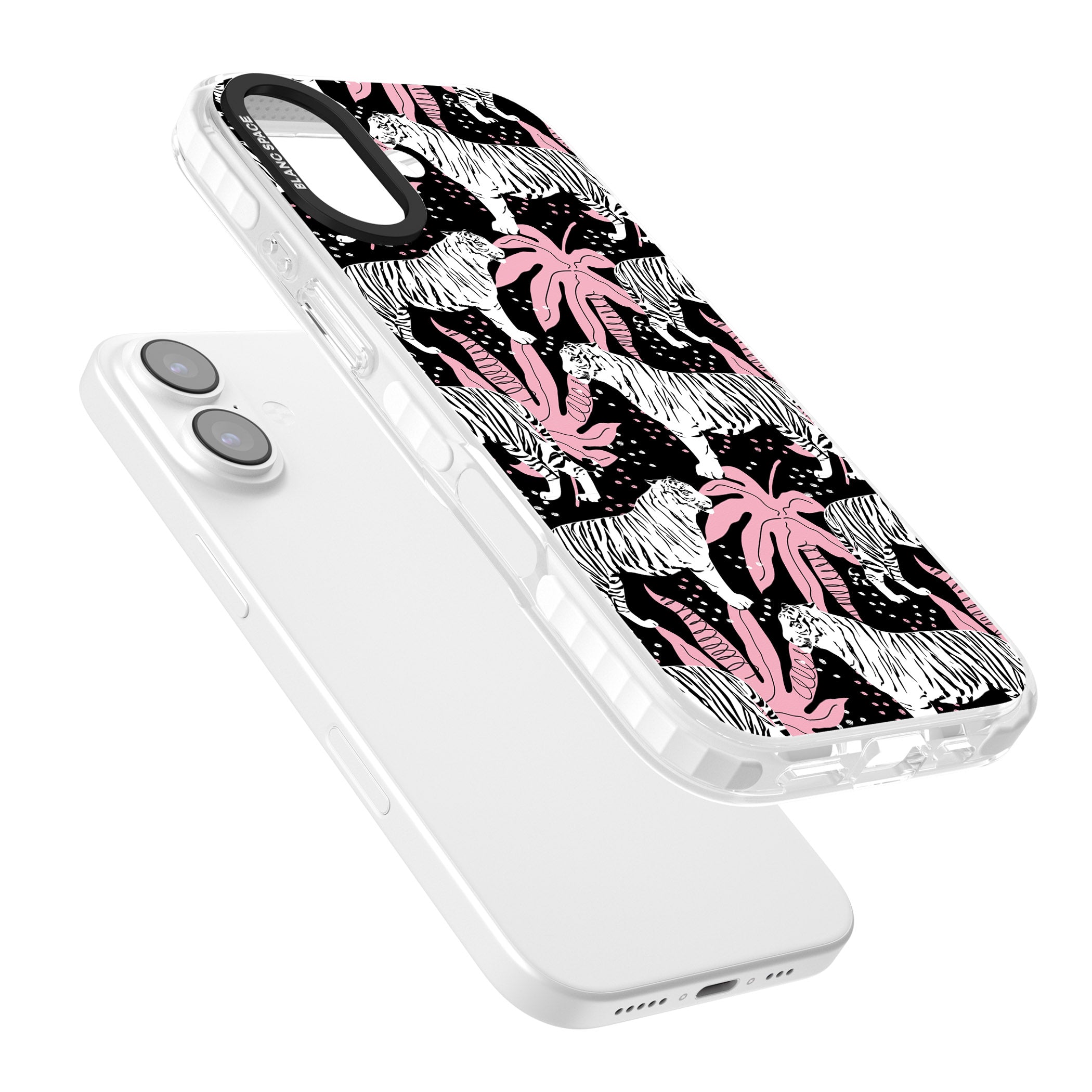 Pink Jungle Tiger iPhone 17 Impact Pro Clear Phone Case Colours