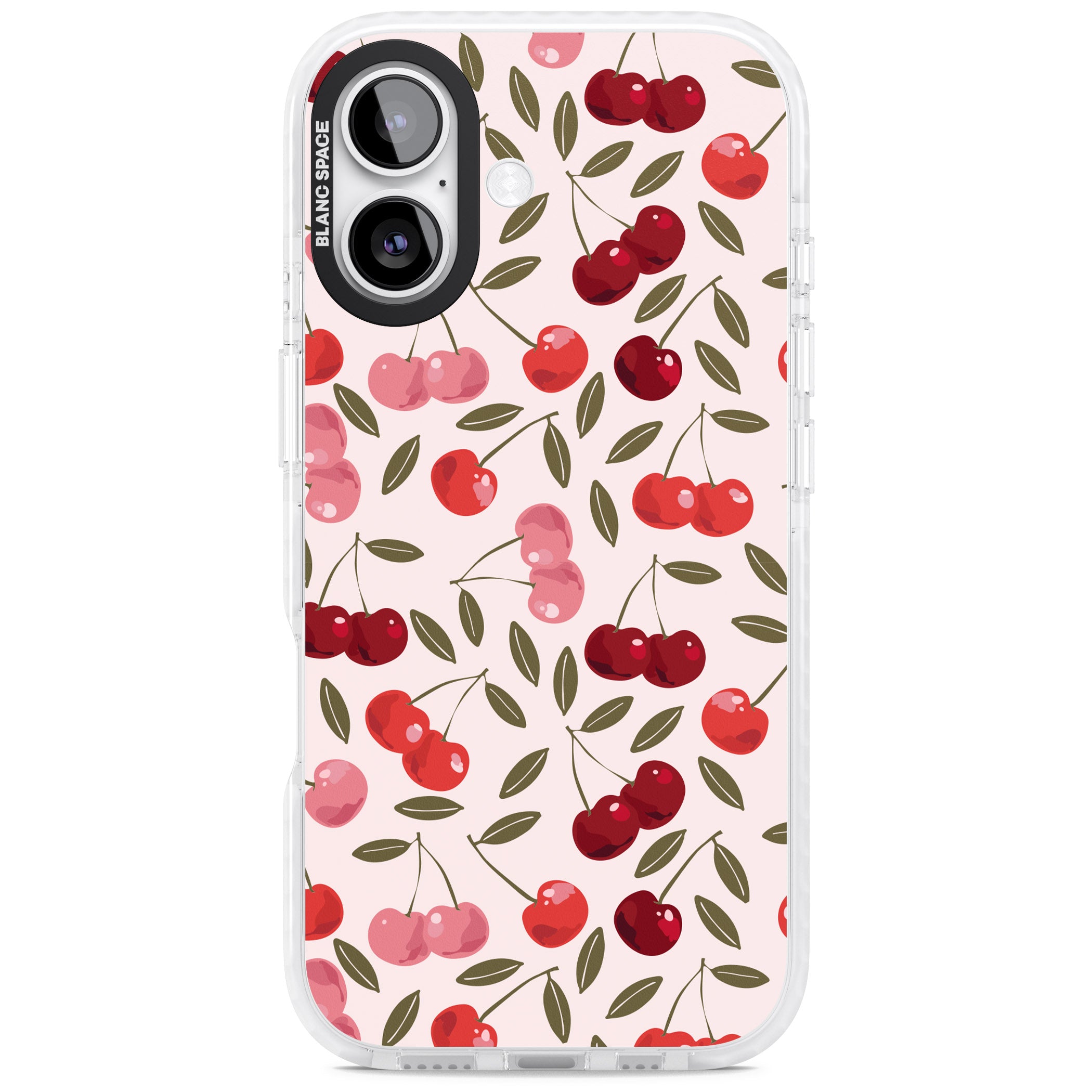 Fruity & Fun Patterns Cherries iPhone 17 Impact Pro Clear Phone Case