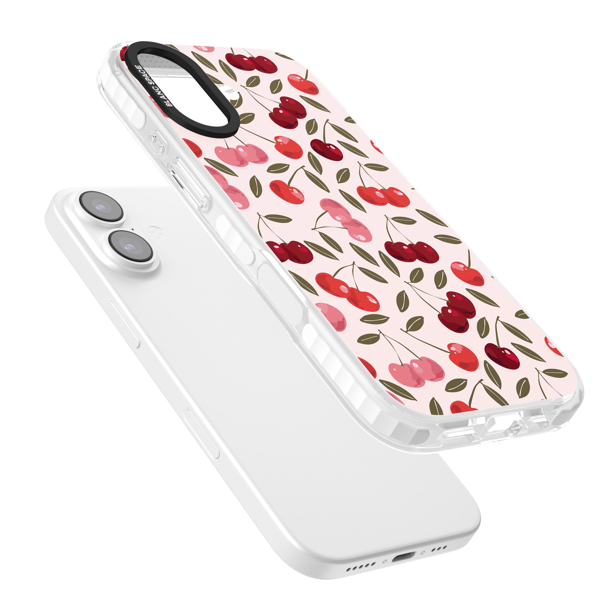 Fruity & Fun Patterns Cherries iPhone 17 Impact Pro Clear Phone Case Colours