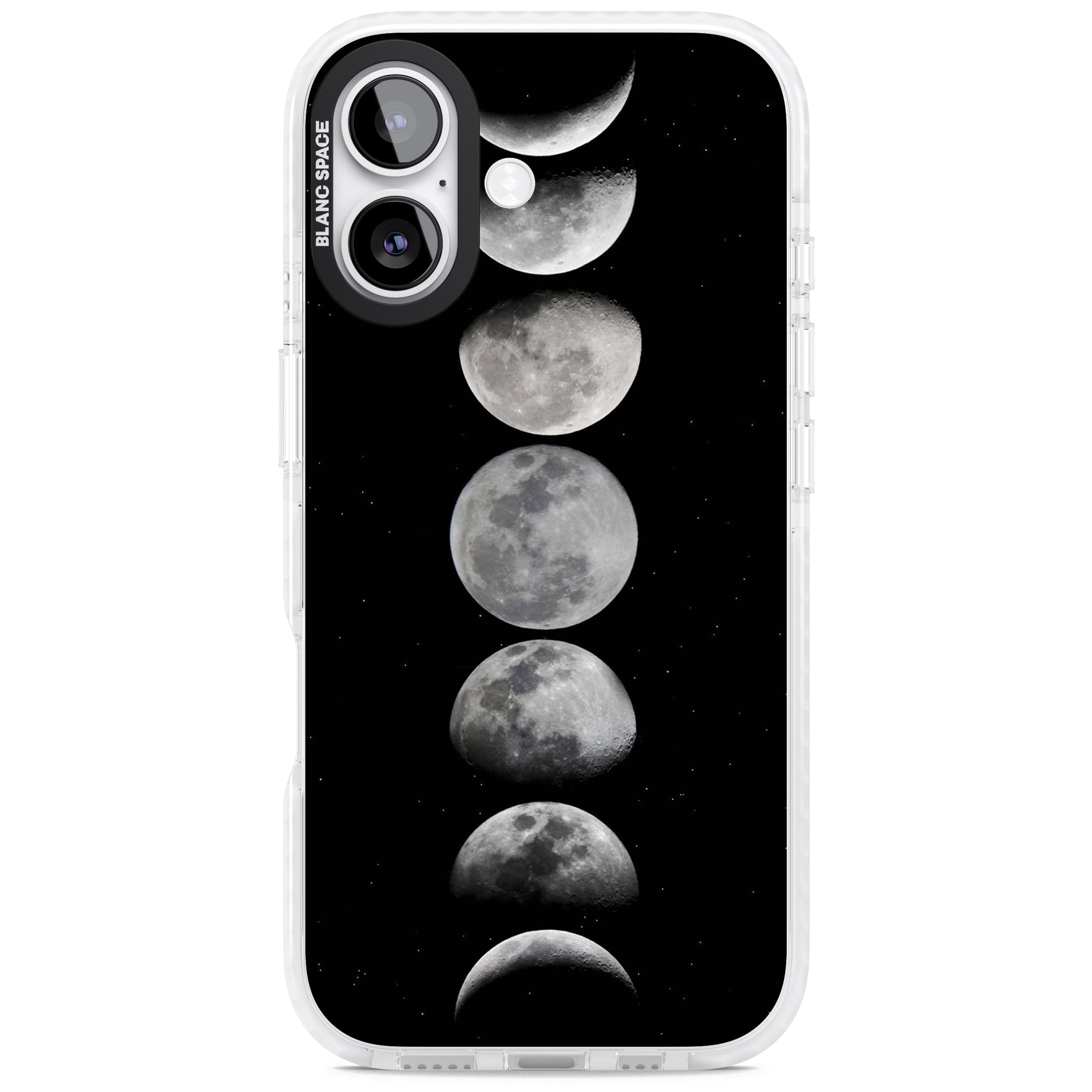 Phases Of The Moon iPhone 17 Impact Pro Clear Phone Case