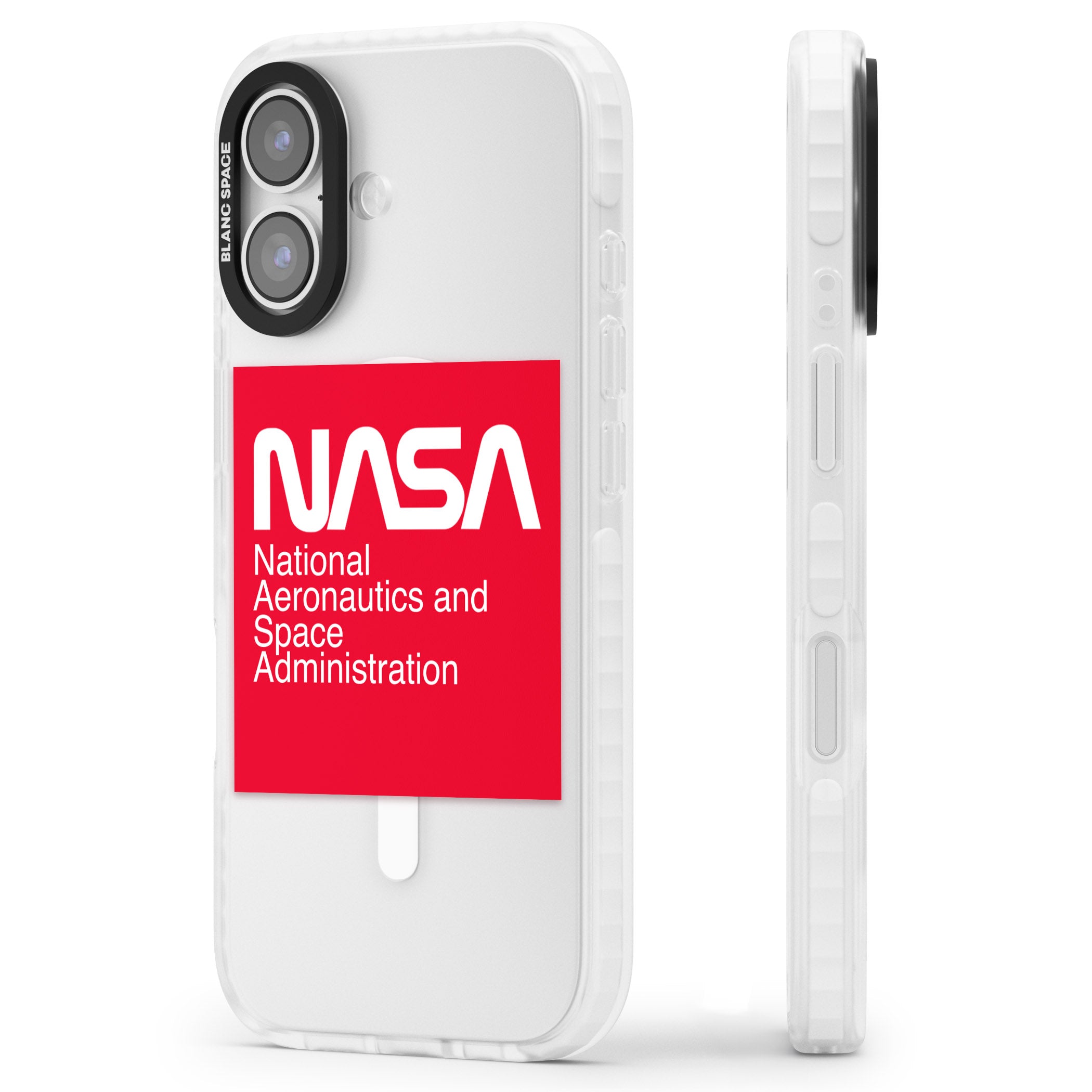 Nasa The Worm Box iPhone 17 Impact Pro Clear Phone Case Side Profile