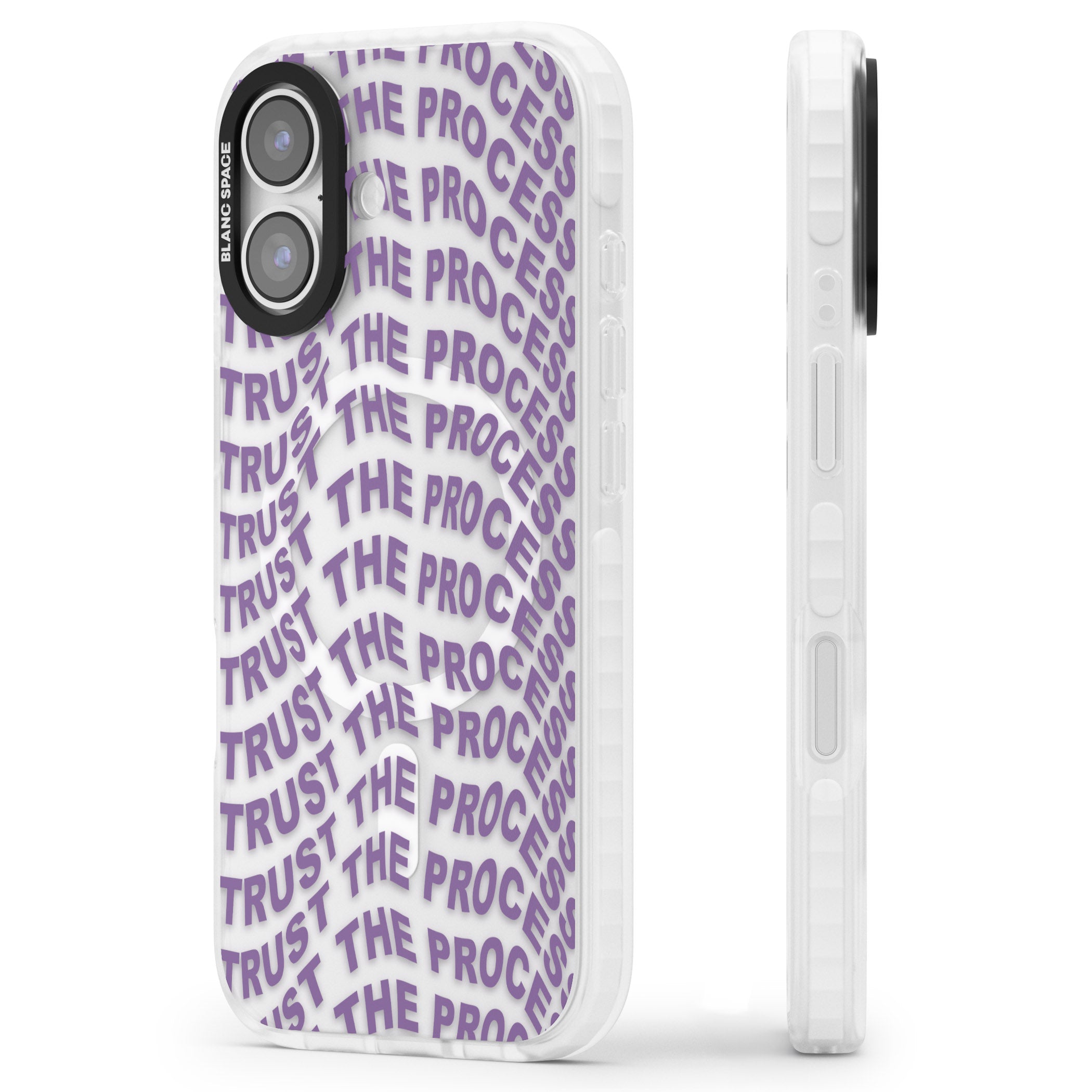 Trust The Process iPhone 17 Impact Pro Clear Phone Case Side Profile