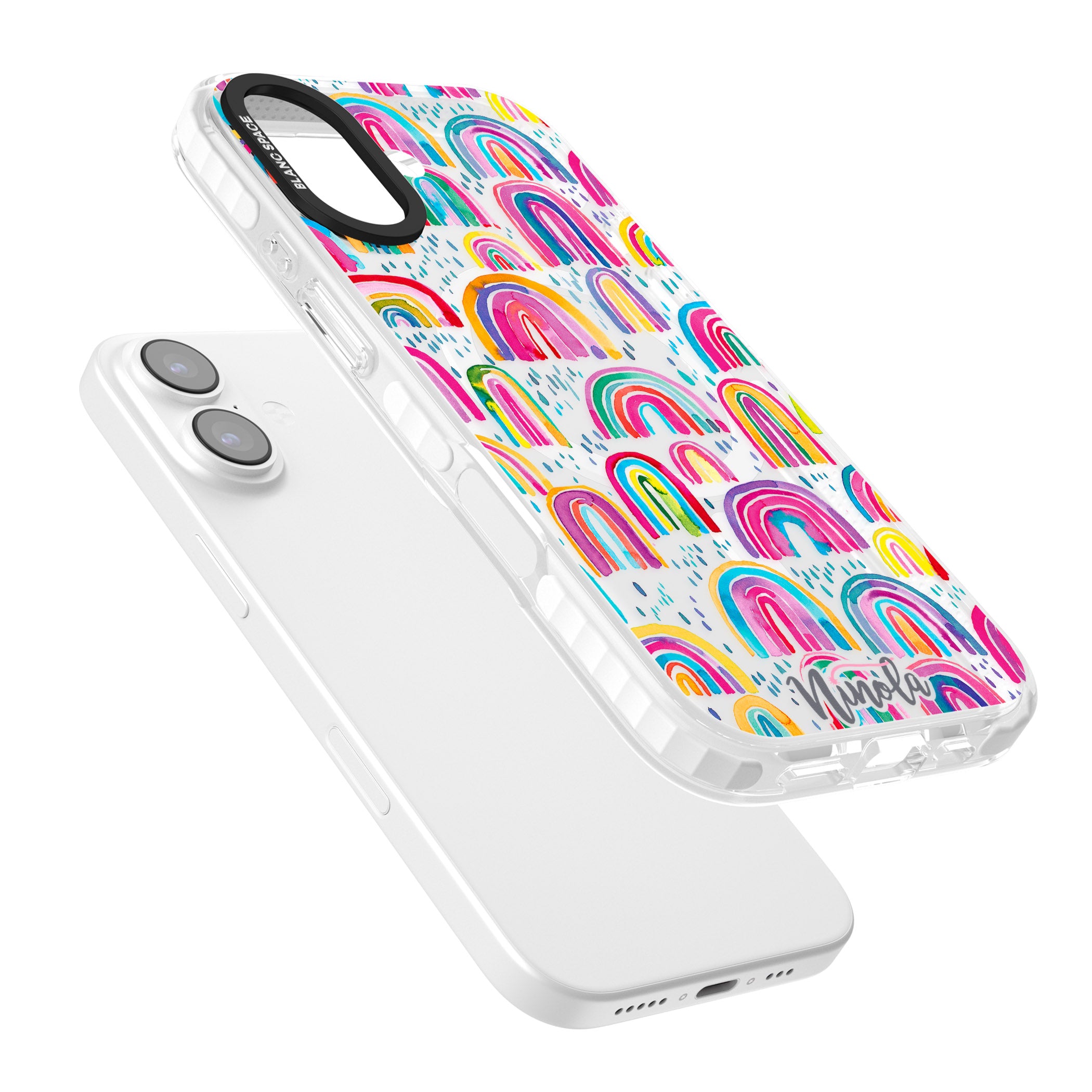 Watercolor Rainbow iPhone 17 Impact Pro Clear Phone Case Colours