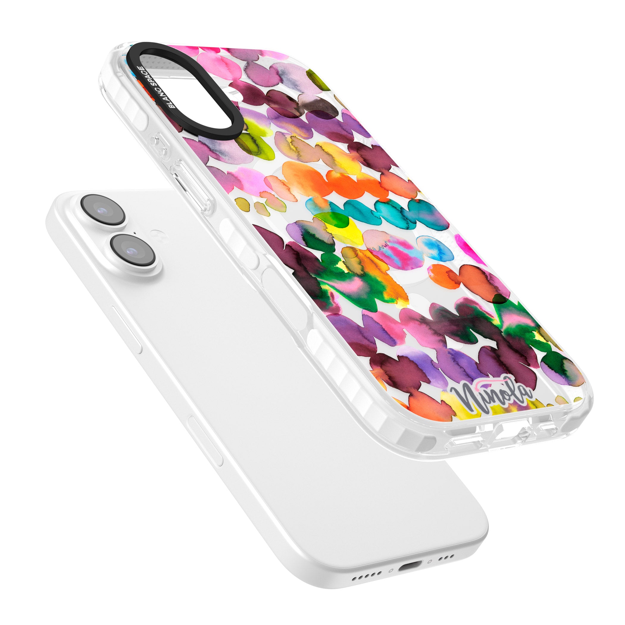 Ink Splash Hues iPhone 17 Impact Pro Clear Phone Case Colours