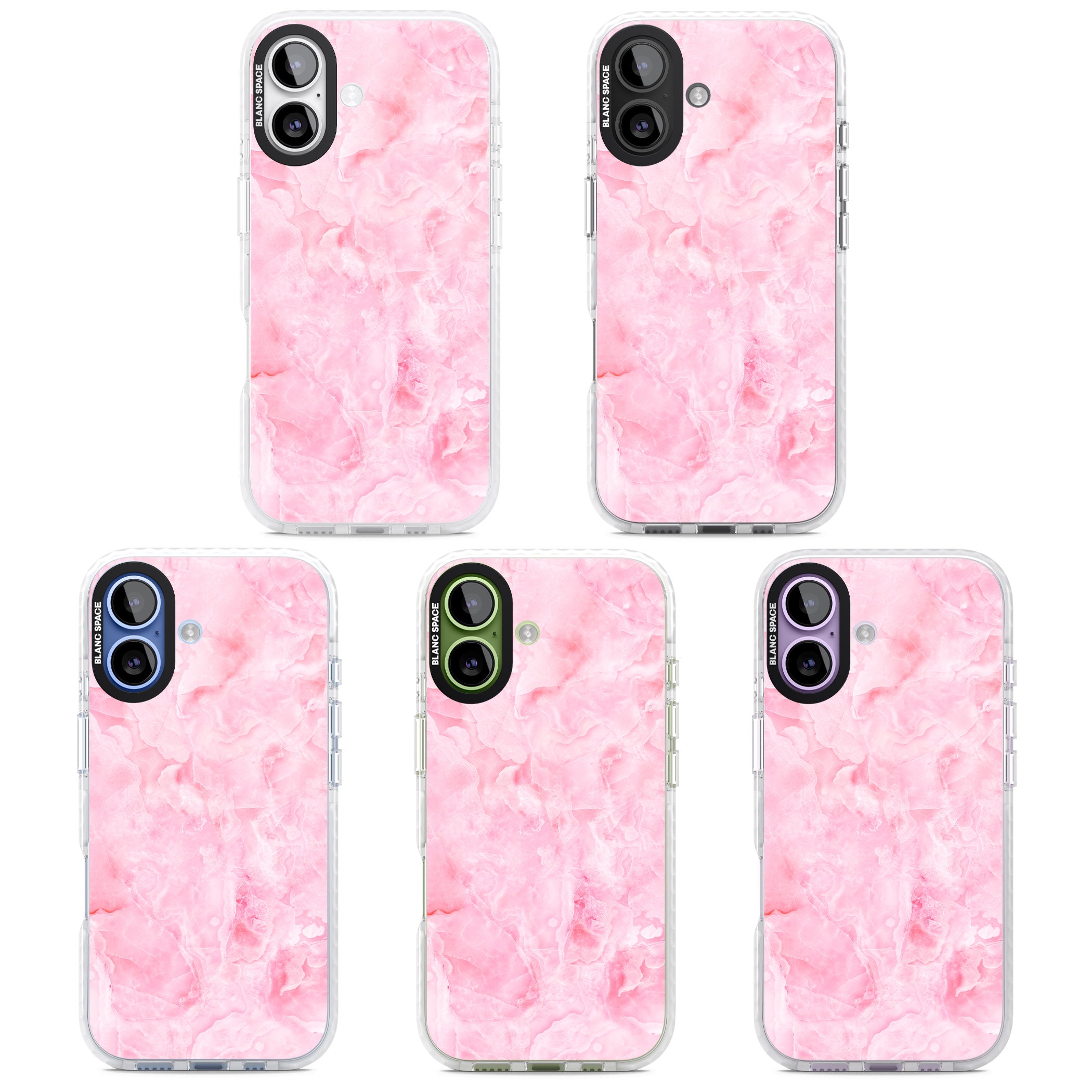 Pink Onyx Marble iPhone 17 Impact Pro Clear Phone Case APT Impact Protection