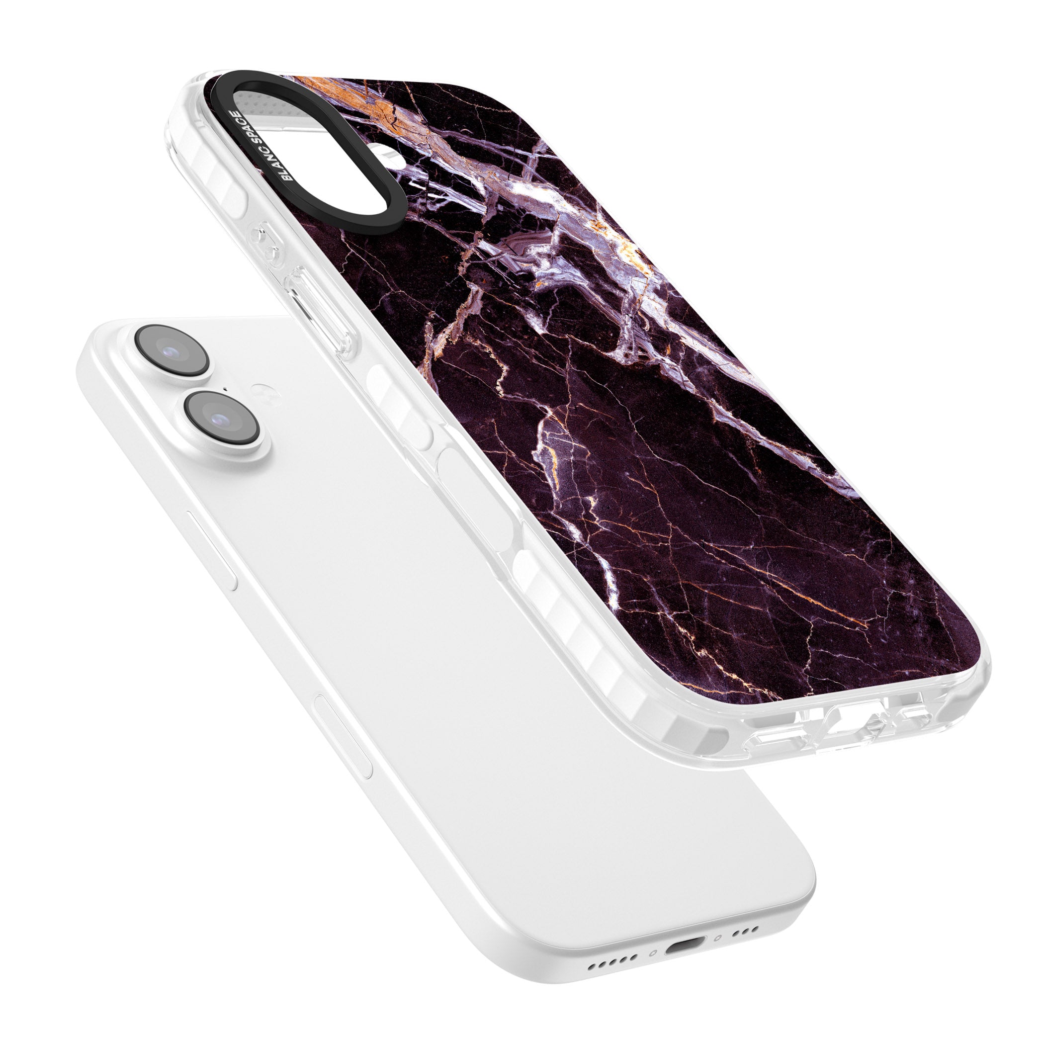 Violet Shatter Marble iPhone 17 Impact Pro Clear Phone Case Colours
