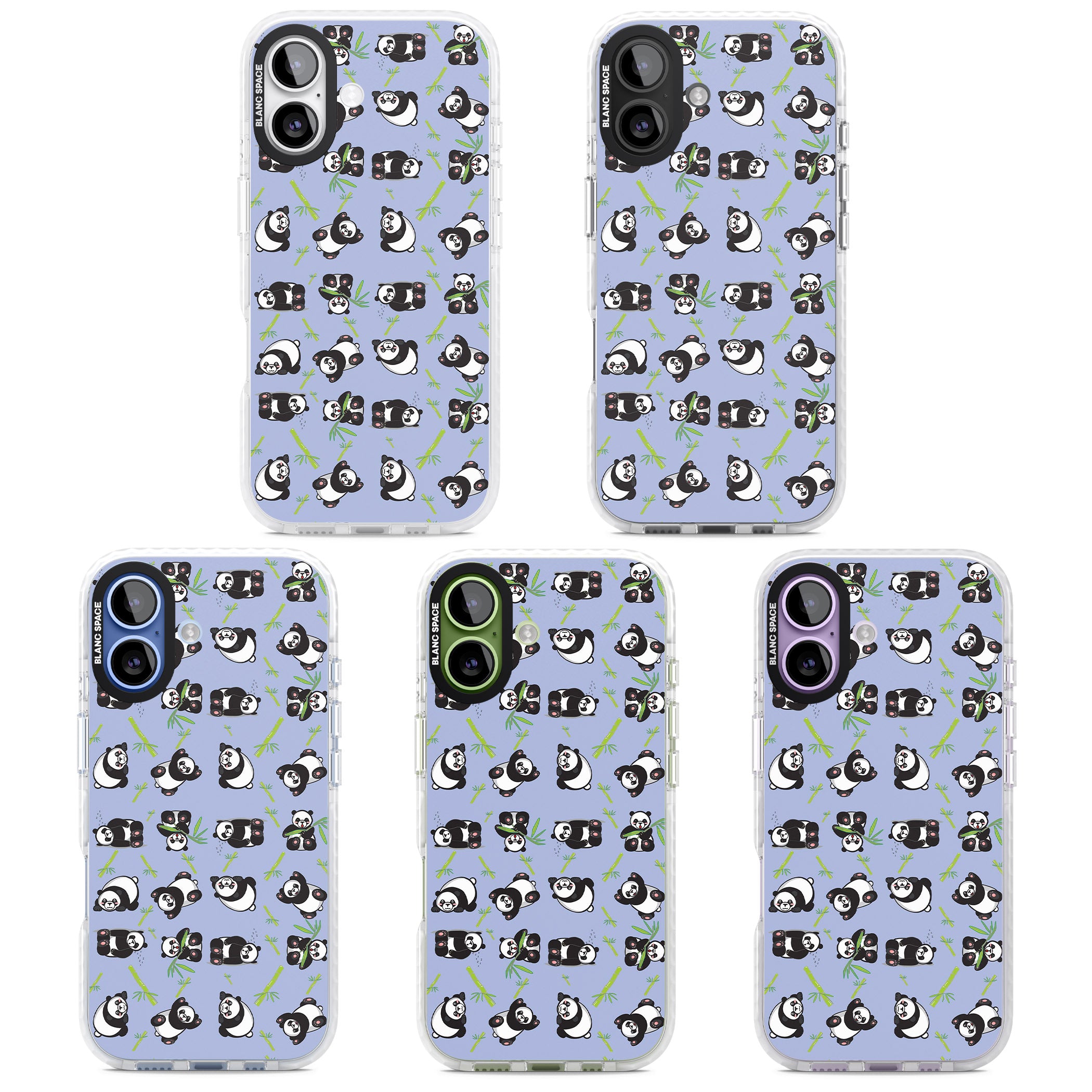 Panda Pattern iPhone 17 Impact Pro Clear Phone Case APT Impact Protection