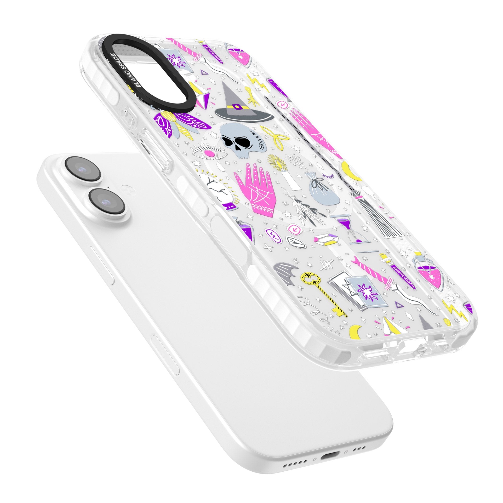 Black Magic Pattern iPhone 17 Impact Pro Clear Phone Case Colours