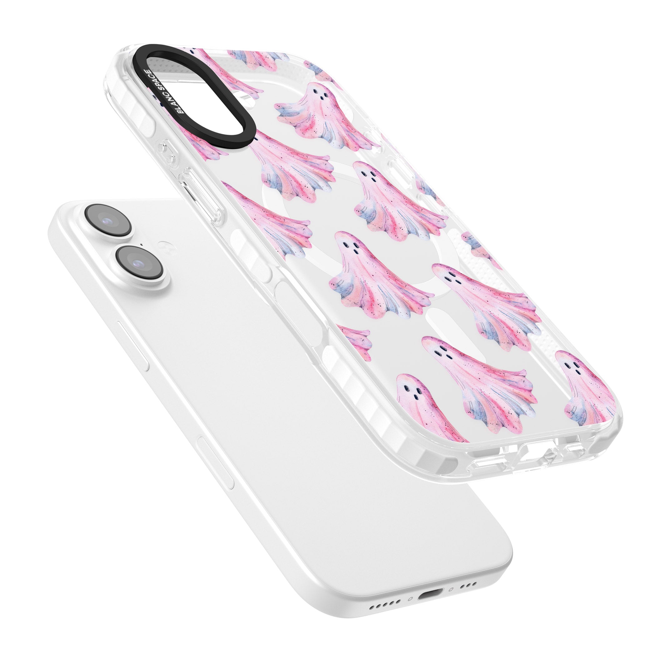 Pink Ghosts iPhone 17 Impact Pro Clear Phone Case Colours